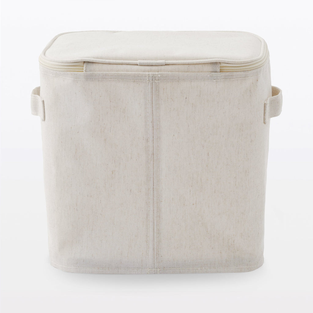 Polyester Linen Soft Box Rectangle with Lid - Half Medium