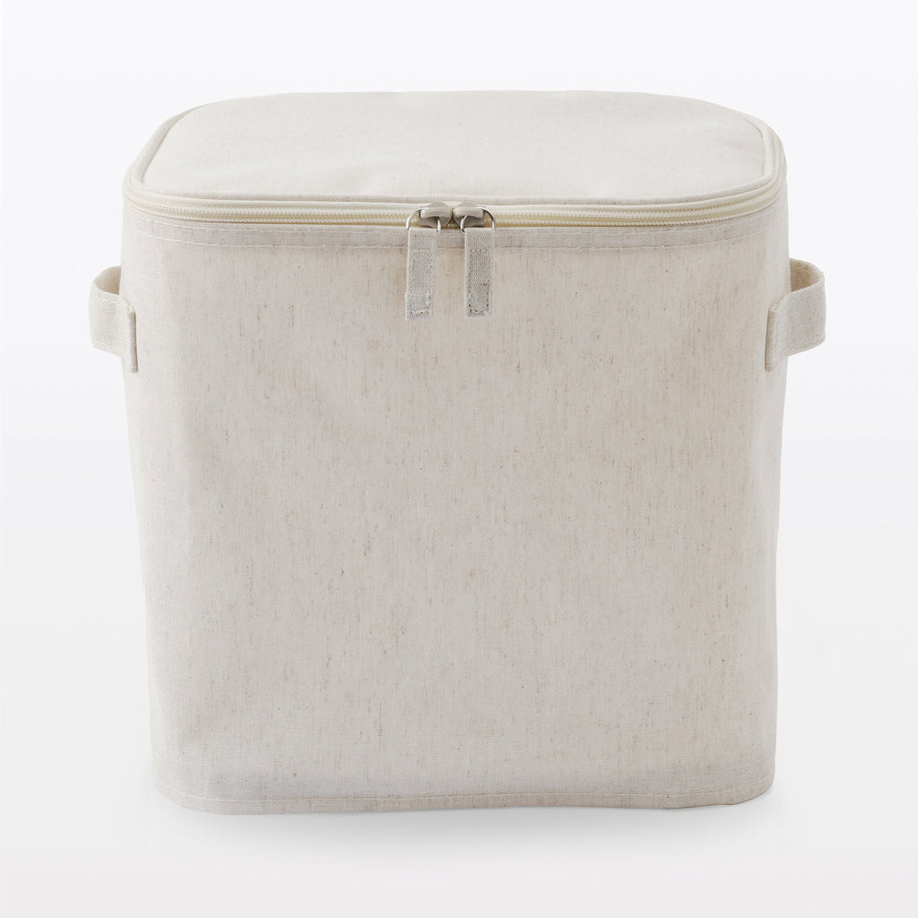 Polyester Linen Soft Box Rectangle with Lid - Half Medium