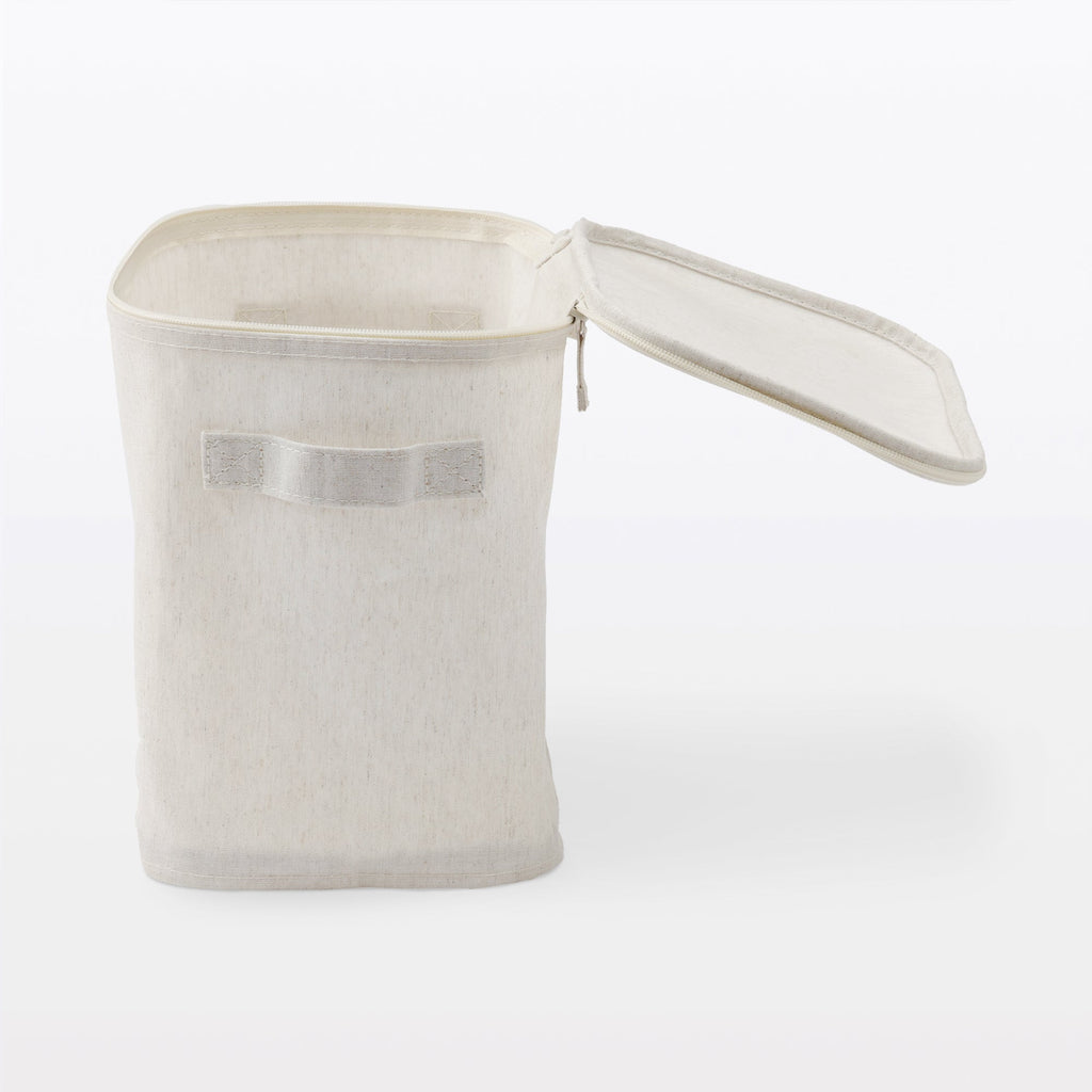 Polyester Linen Soft Box Rectangle with Lid - Half Medium