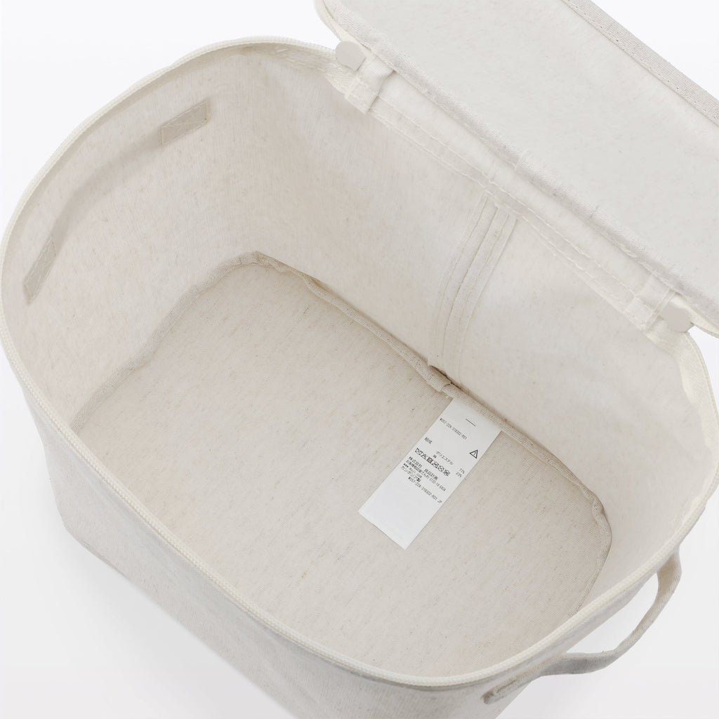 Polyester Linen Soft Box Rectangle with Lid - Half Medium