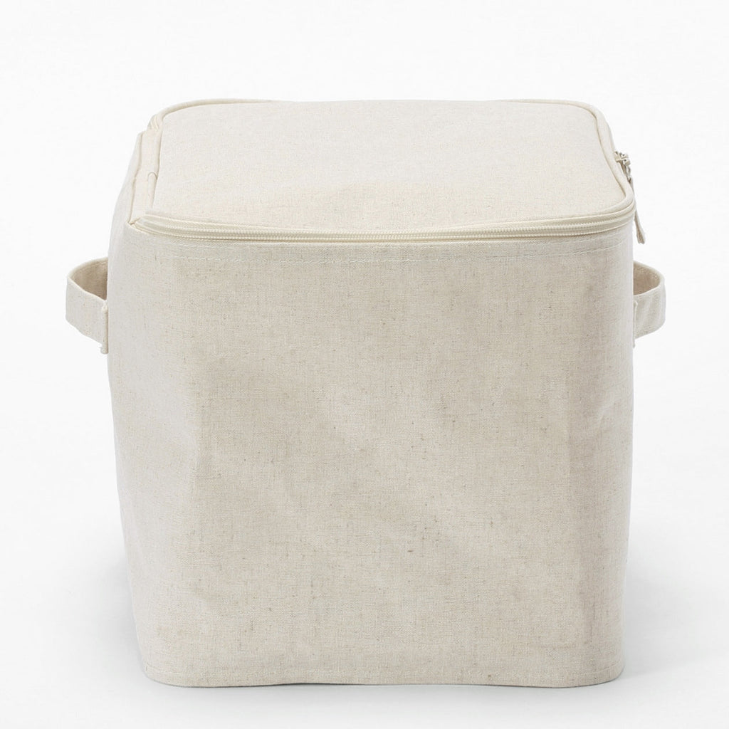 Polyester Linen Soft Box Rectangle with Lid - Medium