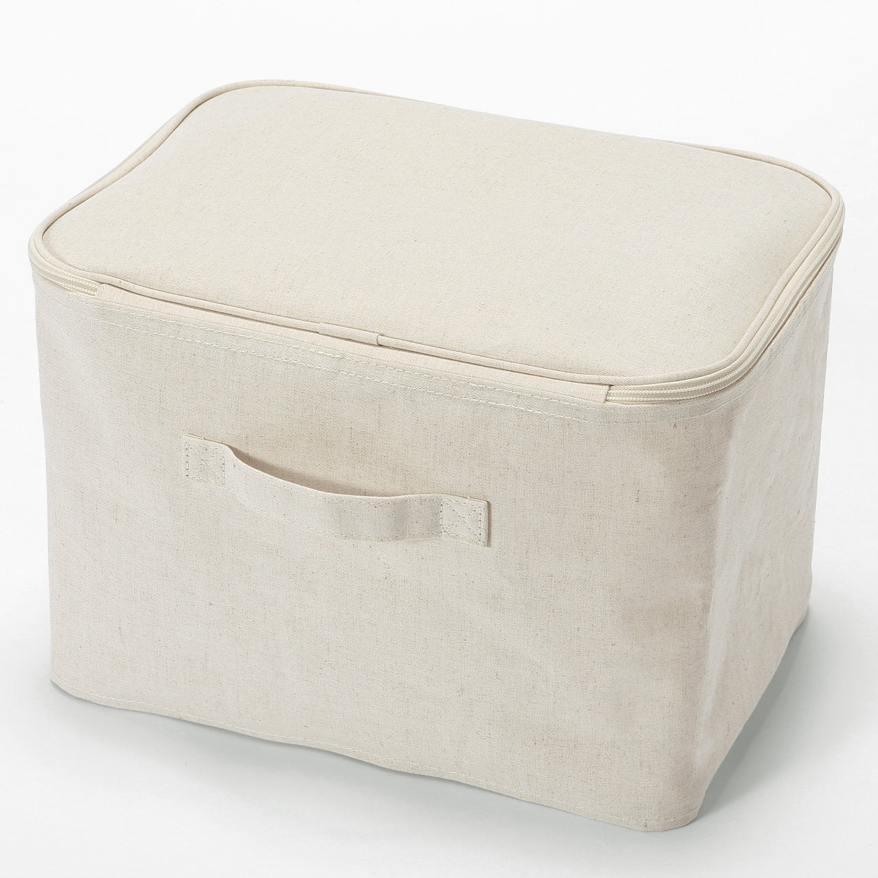 Polyester Linen Soft Box Rectangle with Lid - Medium