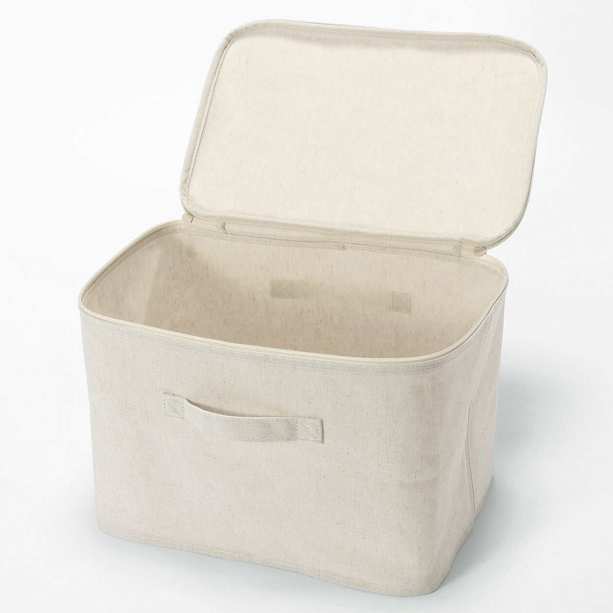 Polyester Linen Soft Box Rectangle with Lid - Medium