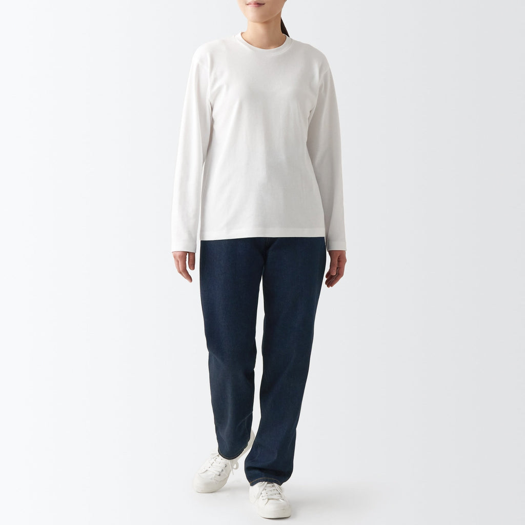 Women's Denim Regular Pants Dark Navy (L 30inch / 77cm)