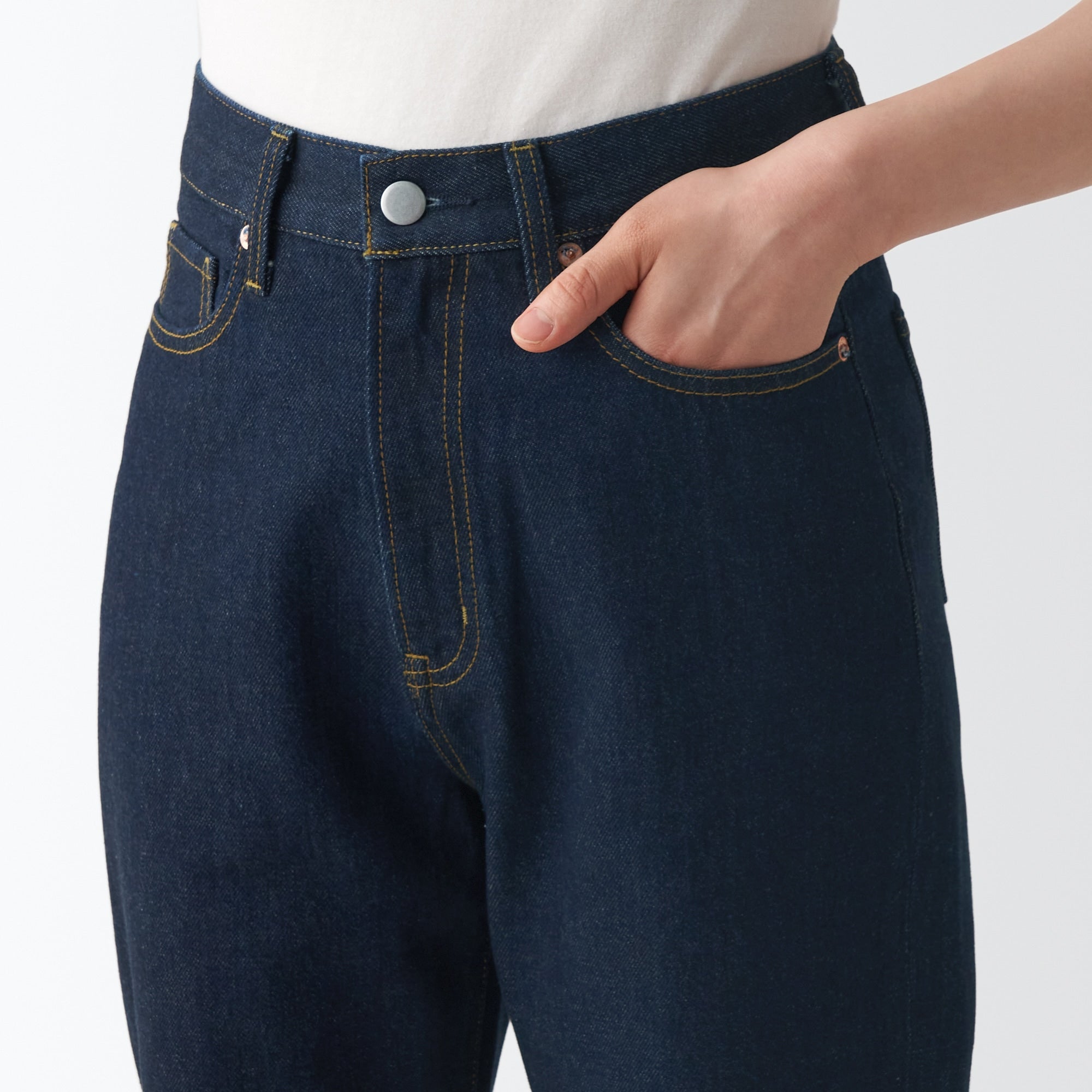 Women's Denim Regular Pants Dark Navy