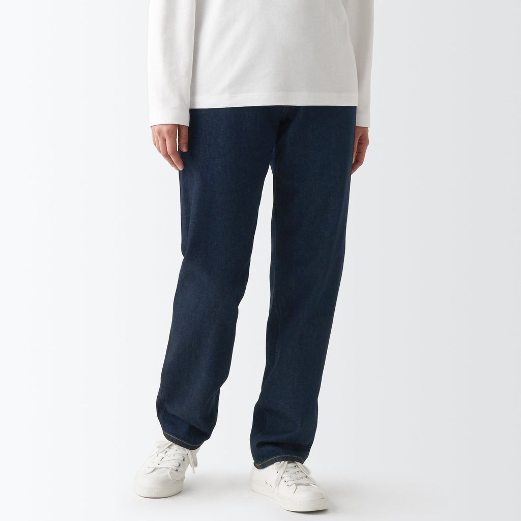 Women's Denim Regular Pants Dark Navy (L 30inch / 77cm)