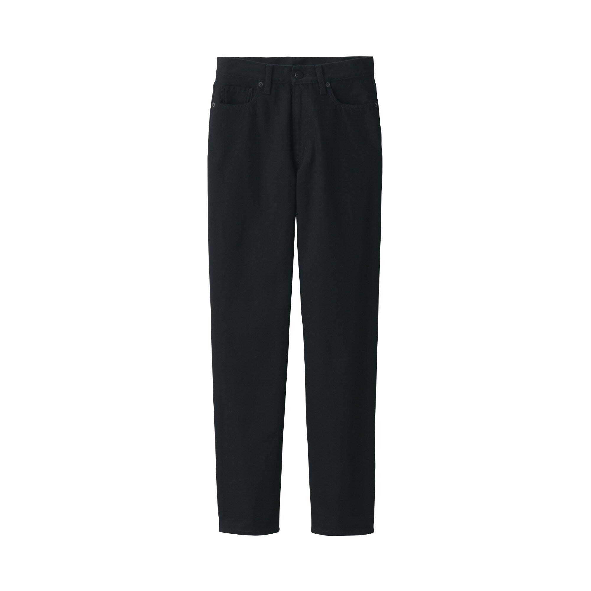 Women's Denim Regular Pants Black (L 30inch / 77cm)