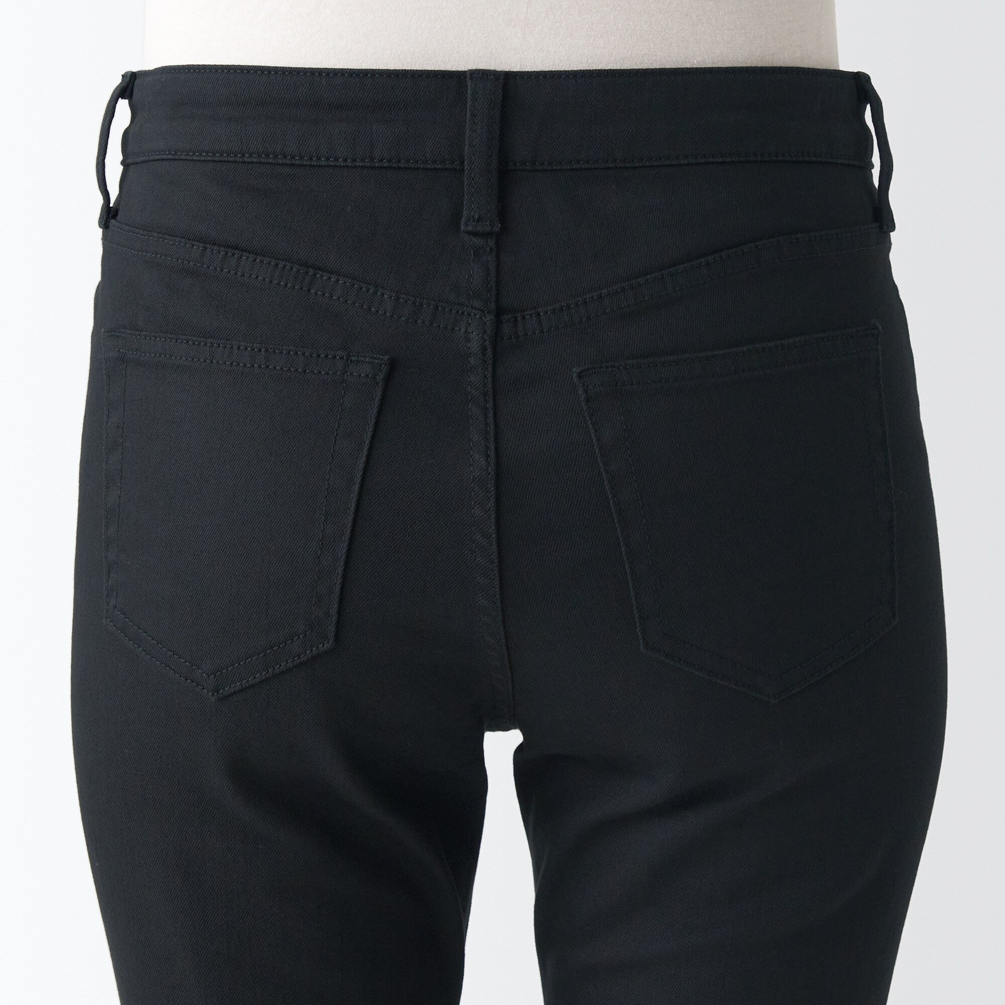 Women's Super Stretch Denim Skinny Pants Black (L 30inch / 75cm)