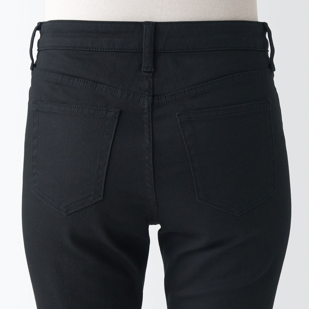 Women's Super Stretch Denim Skinny Pants Black (L 30inch / 75cm)