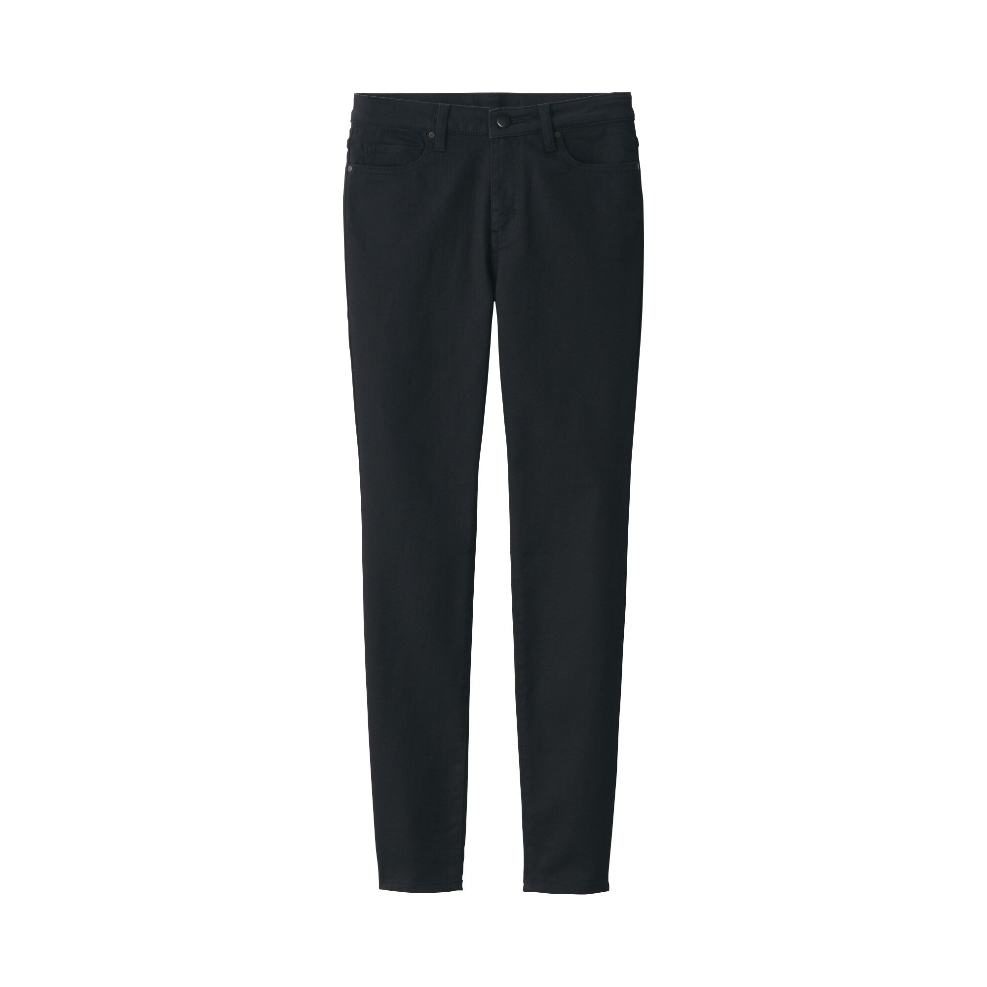 Women's Super Stretch Denim Skinny Pants Black (L 30inch / 75cm)