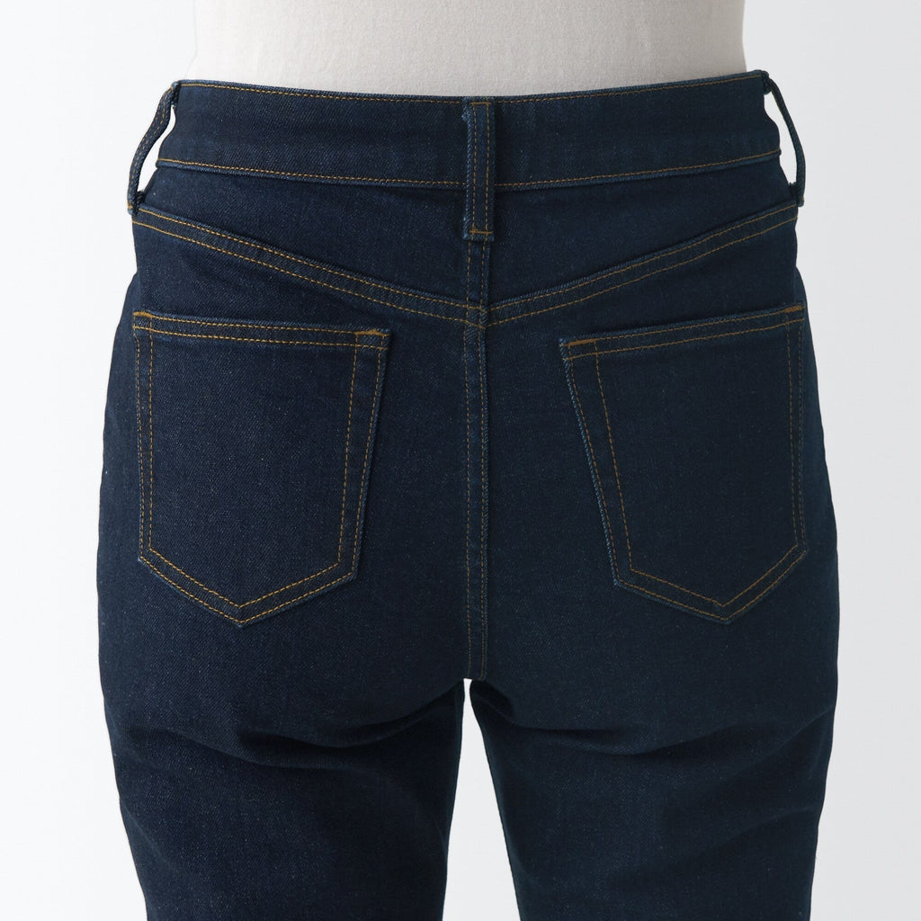 Women's Stretch Denim Slim Pants Dark Navy (L 30inch / 75cm)
