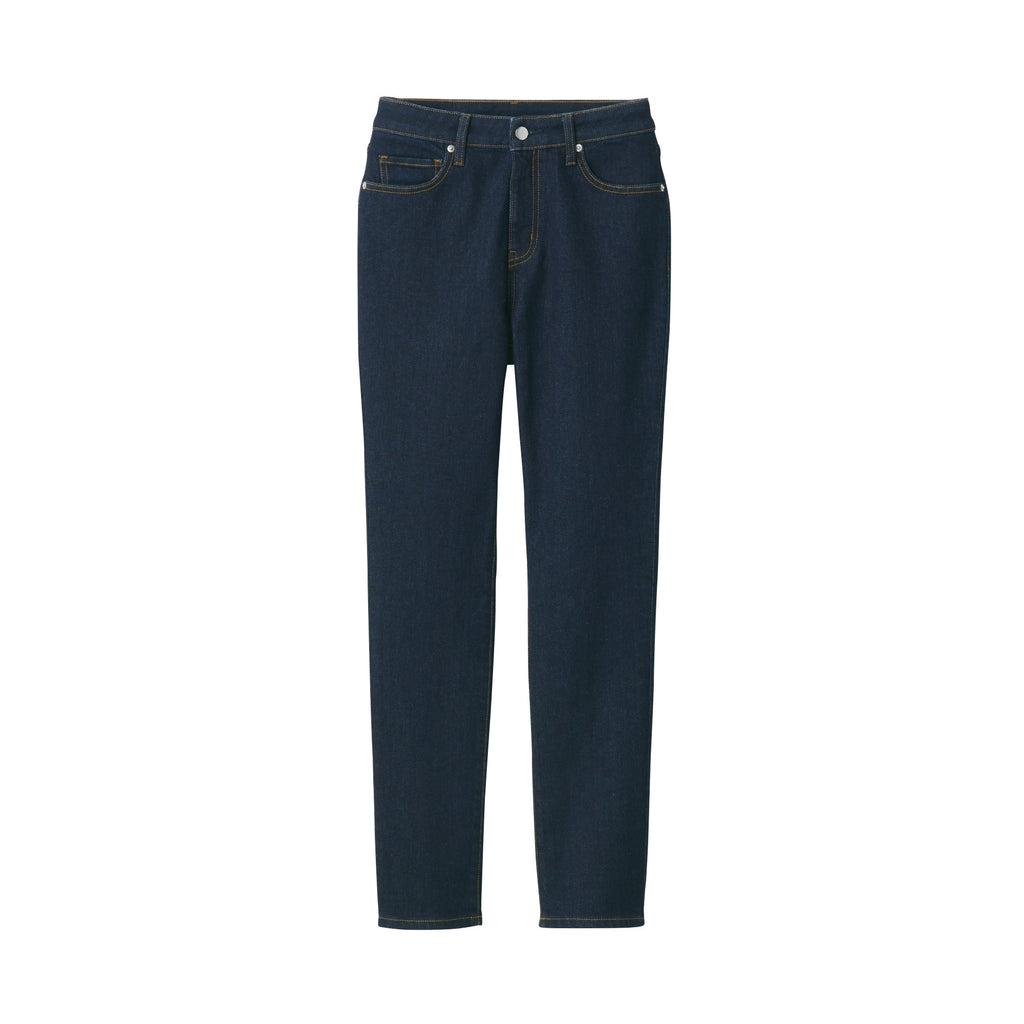 Women's Stretch Denim Slim Pants Dark Navy (L 30inch / 75cm)