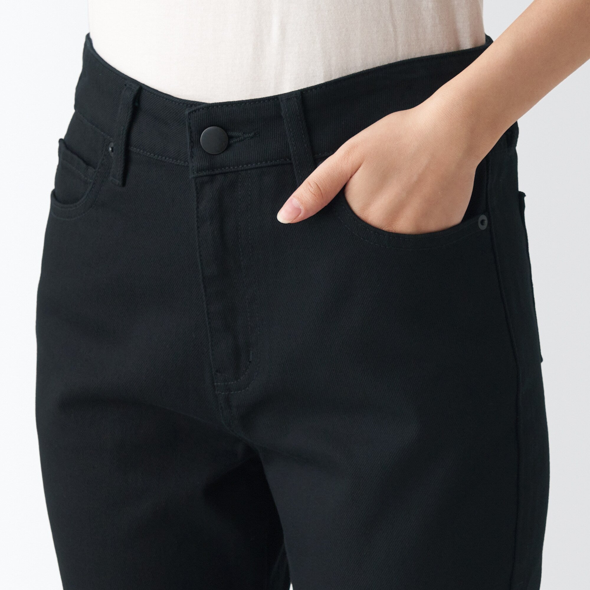 Women's Stretch Denim Slim Pants Black