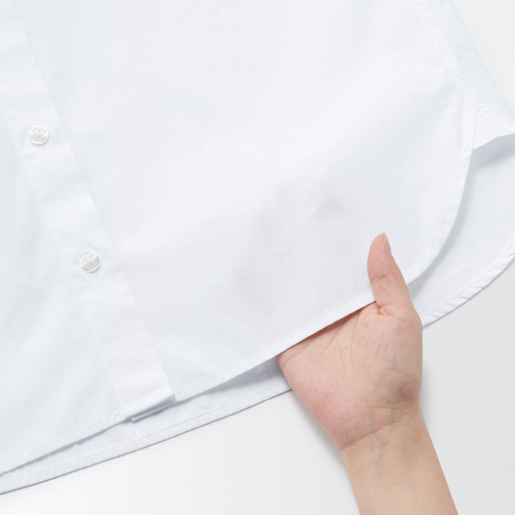 Women's Washed Broad Stand Collar Shirt
