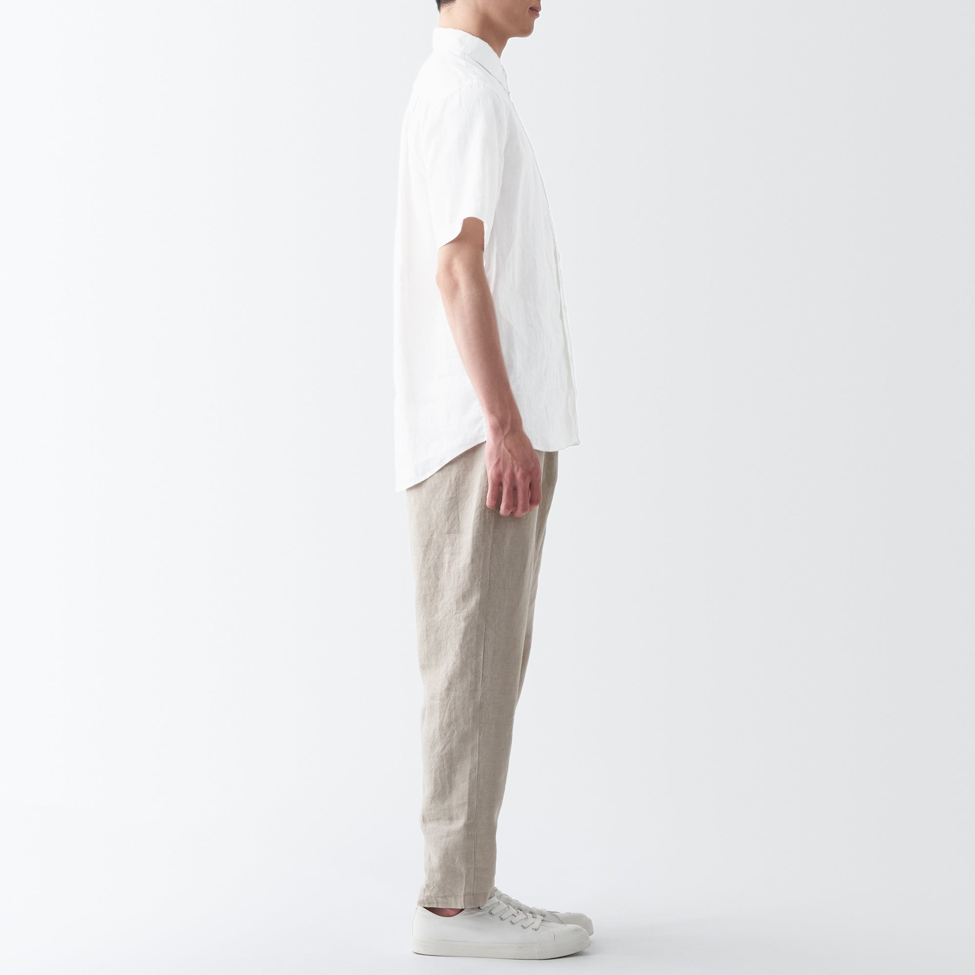 Men's Washed Hemp Short Sleeve Shirt