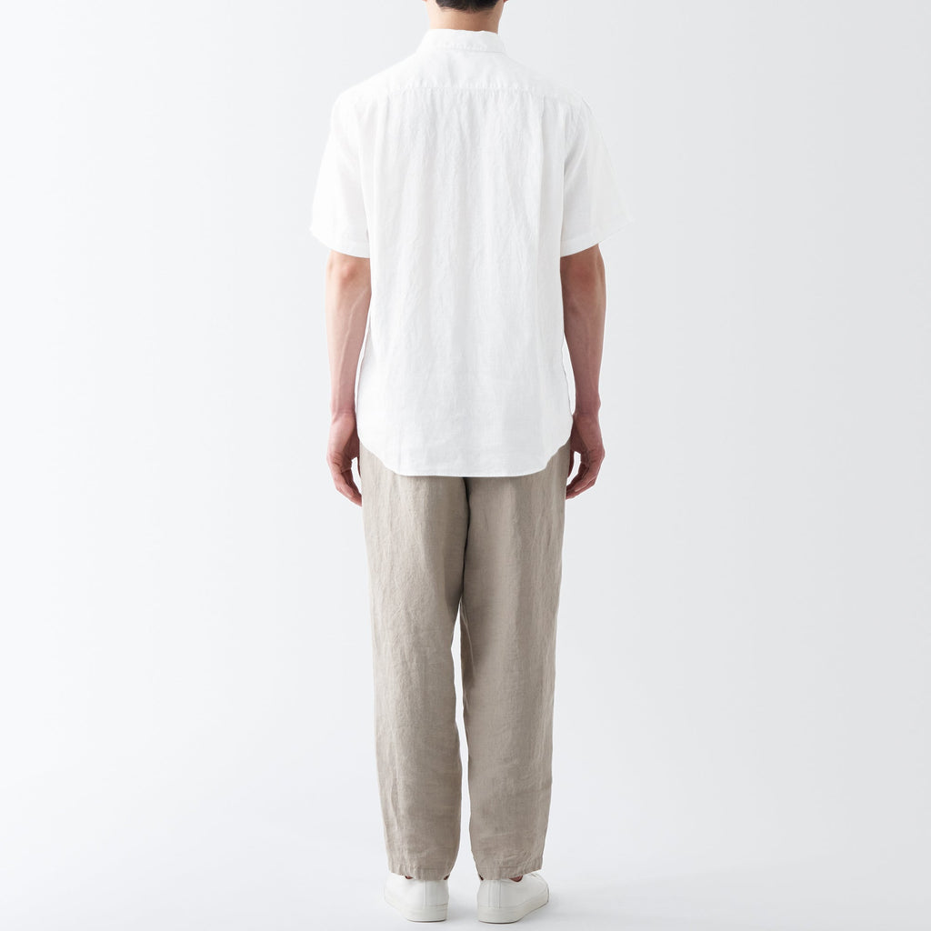 Men's Washed Hemp Short Sleeve Shirt