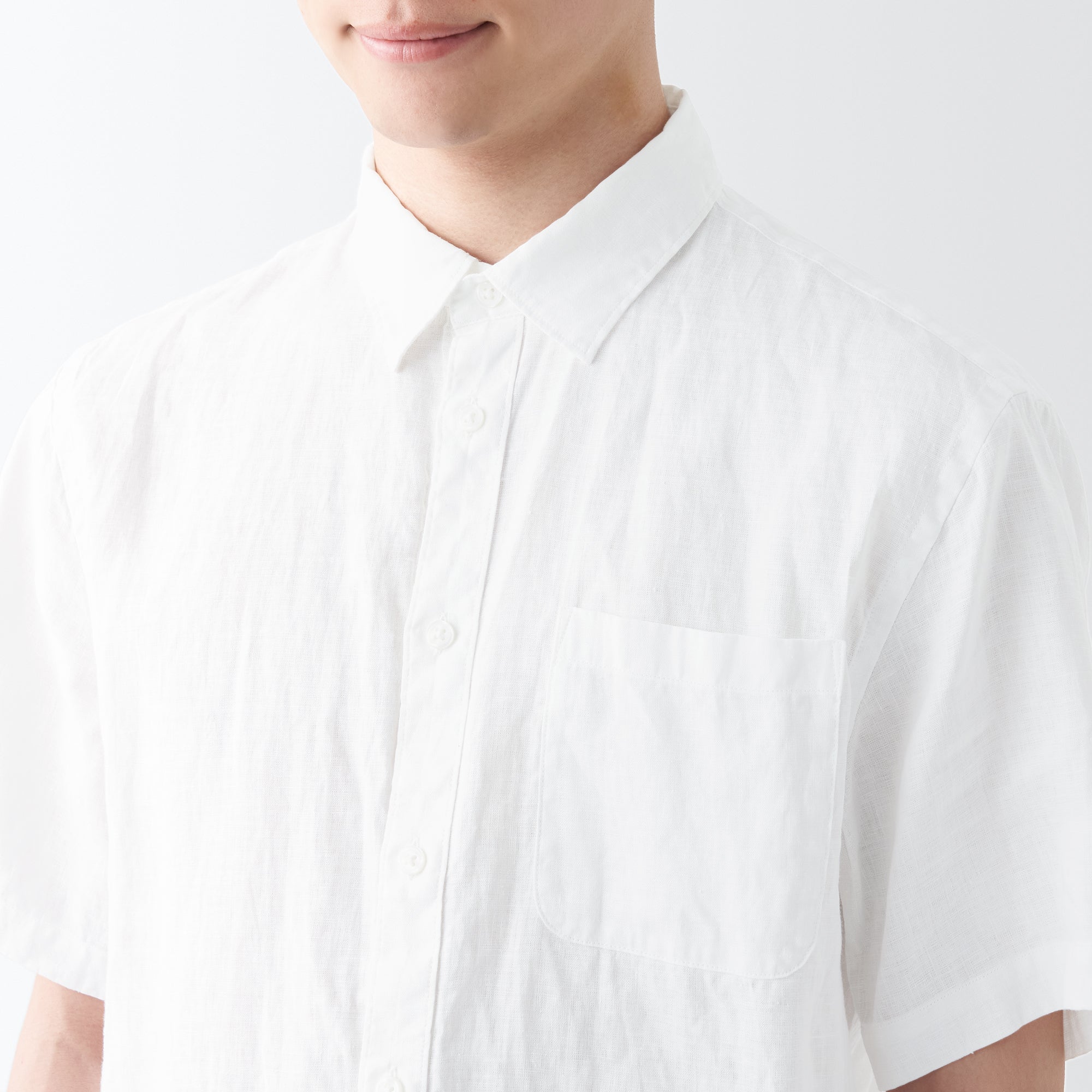 Men's Washed Hemp Short Sleeve Shirt