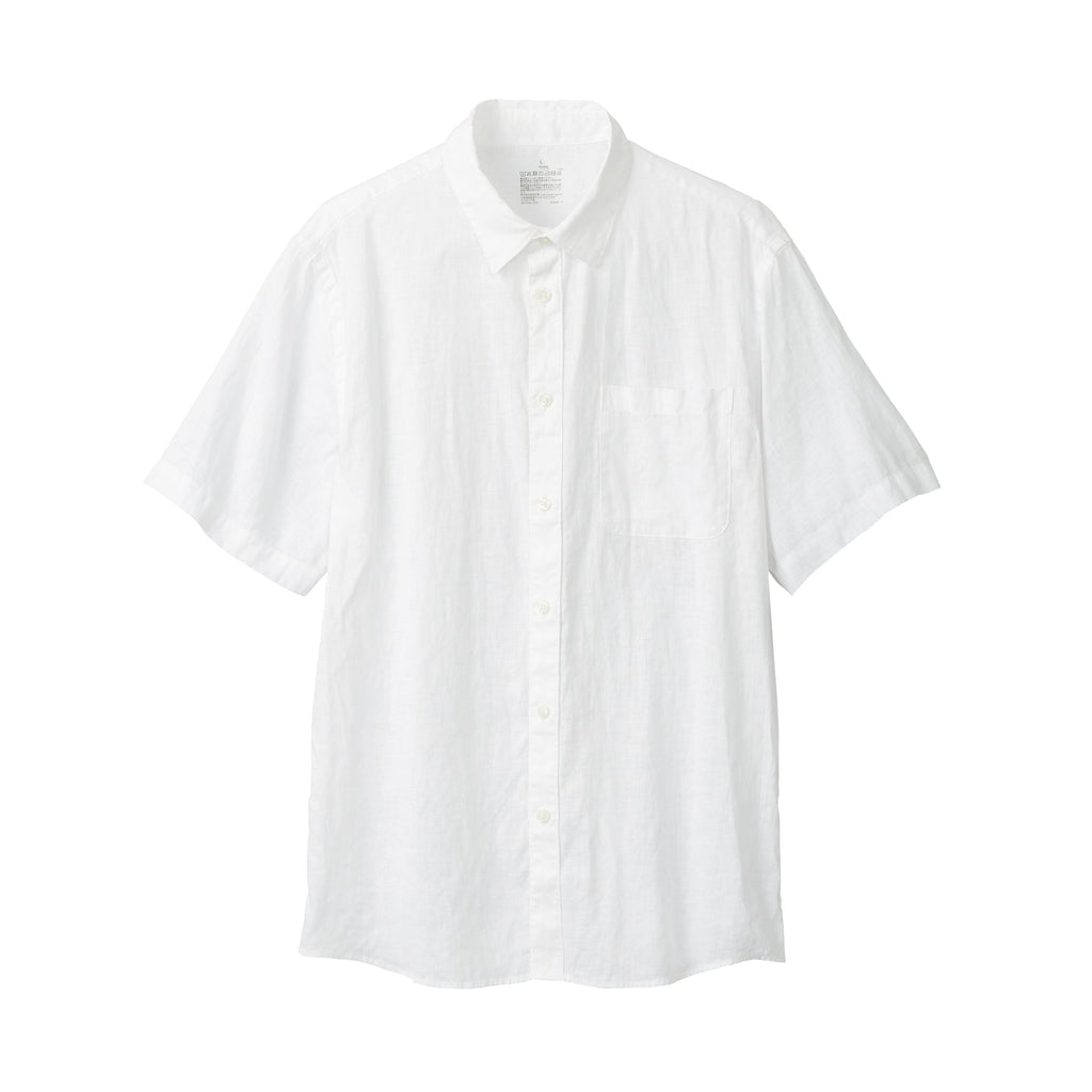 Men's Washed Hemp Short Sleeve Shirt