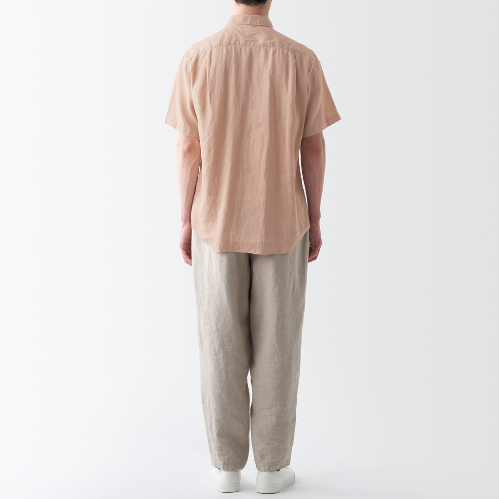 Men's Washed Hemp Short Sleeve Shirt