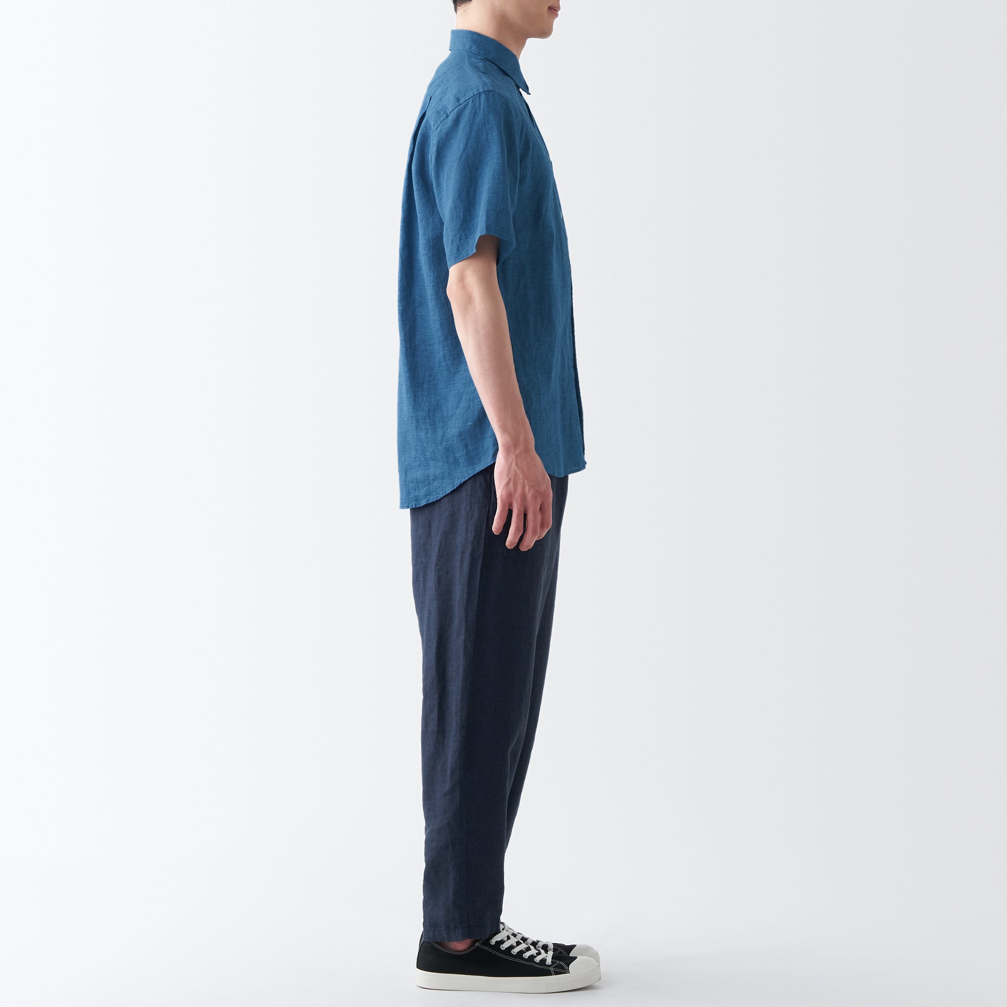 Men's Washed Hemp Short Sleeve Shirt