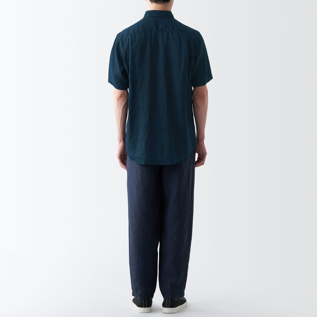 Men's Washed Hemp Short Sleeve Shirt