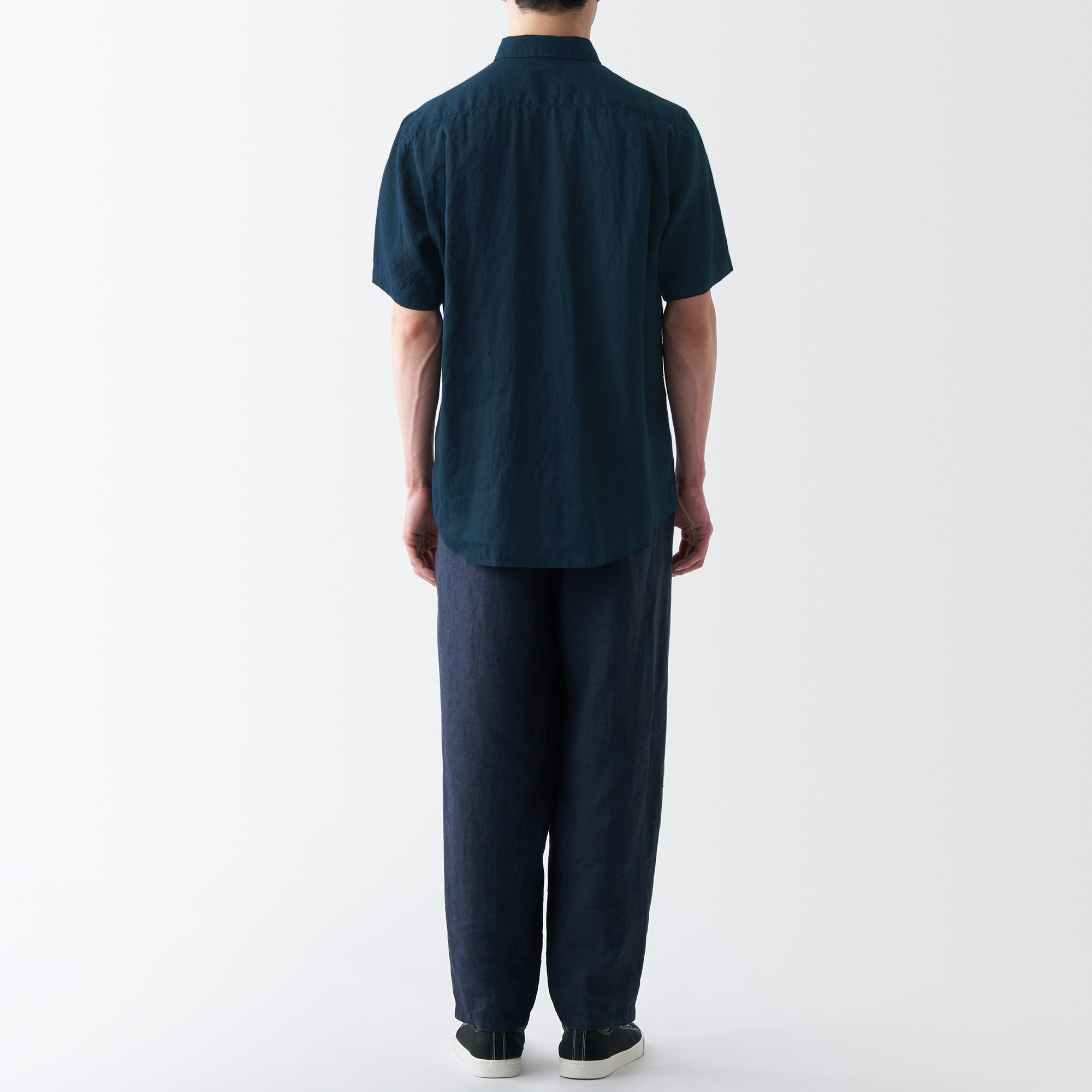 Men's Washed Hemp Short Sleeve Shirt