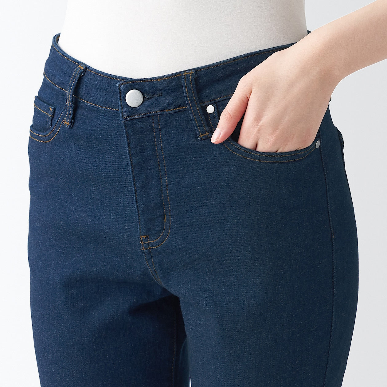 Women's Super Stretch Denim Skinny Pants Blue (L 30inch / 75cm)