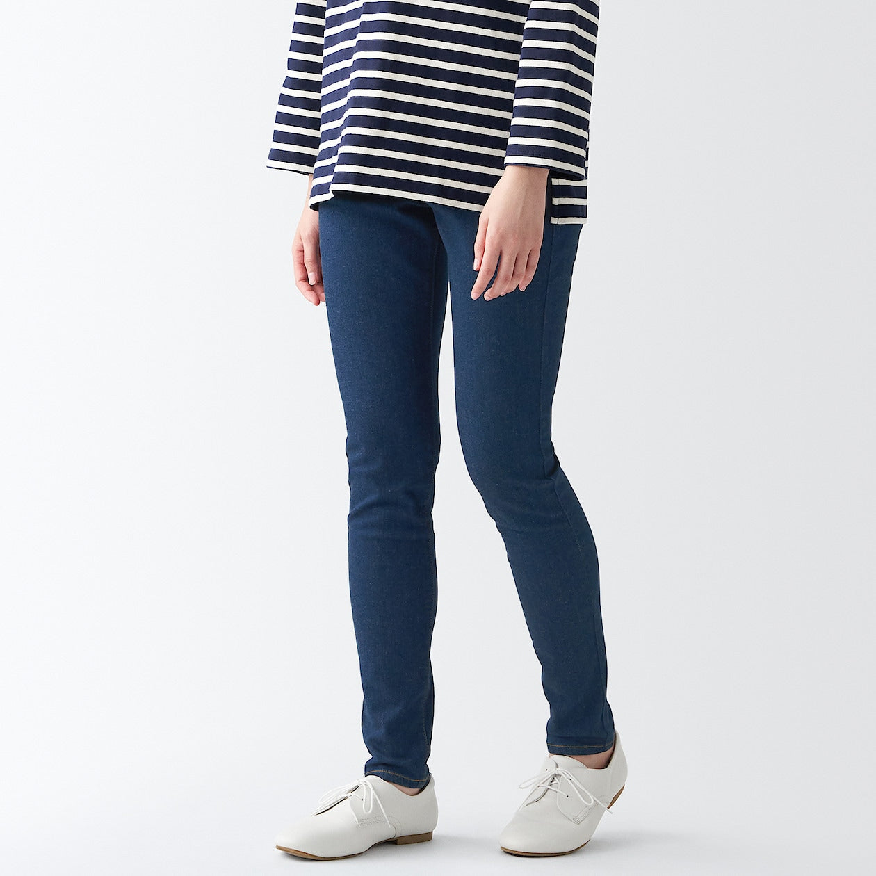 Women's Super Stretch Denim Skinny Pants Blue (L 30inch / 75cm)