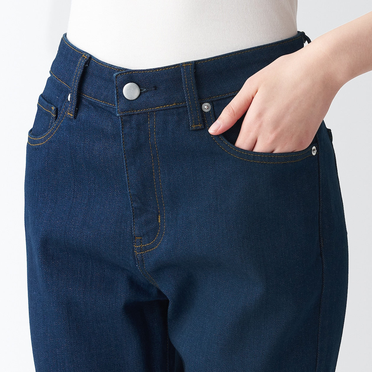 Women's Stretch Denim Slim Pants Blue (L 30inch / 75cm)