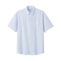 Men's Washed Oxford Button Down  Patterned Short Sleeve Shirt