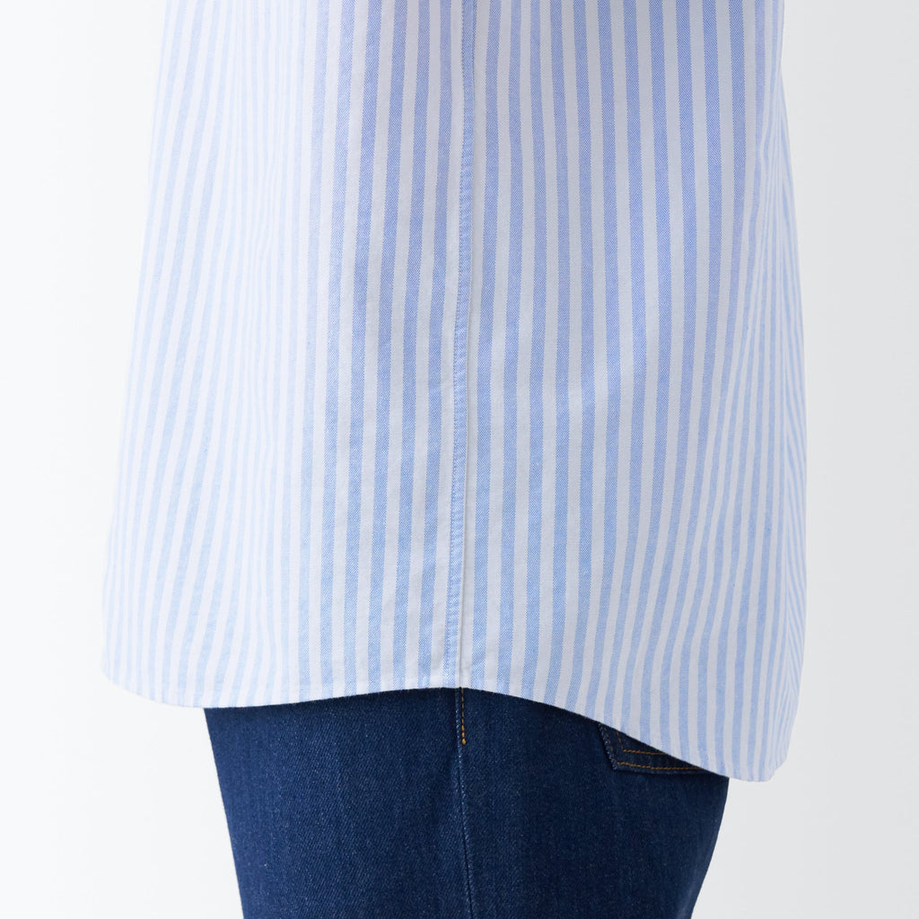 Men's Washed Oxford Button Down  Patterned Short Sleeve Shirt