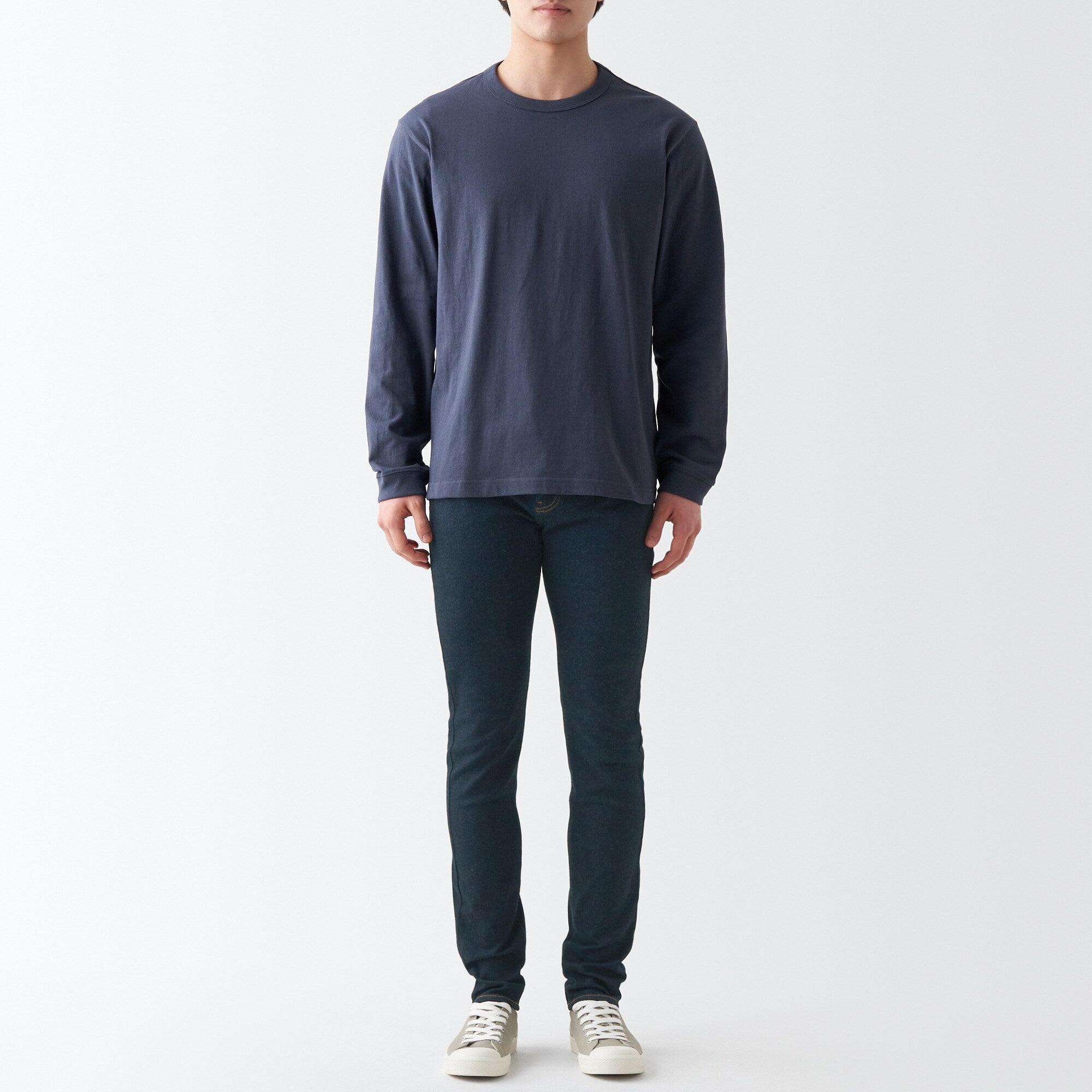 Men's Super Stretch Denim Skinny Pants Dark Navy (L 32inch / 82cm)