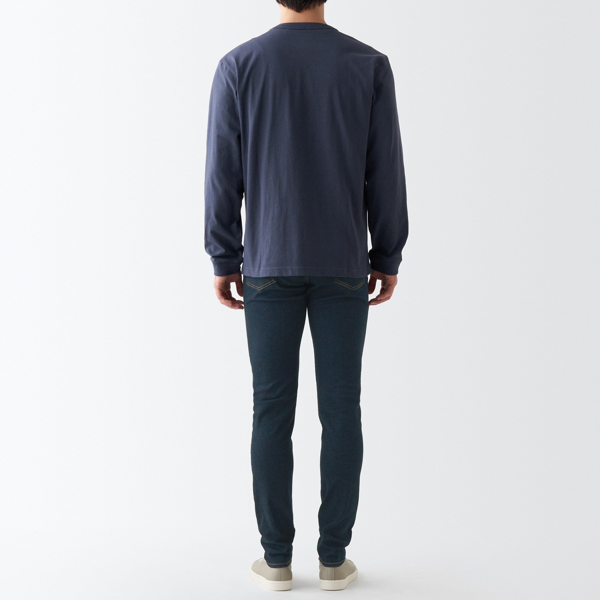 Men's Super Stretch Denim Skinny Pants Dark Navy (L 32inch / 82cm)
