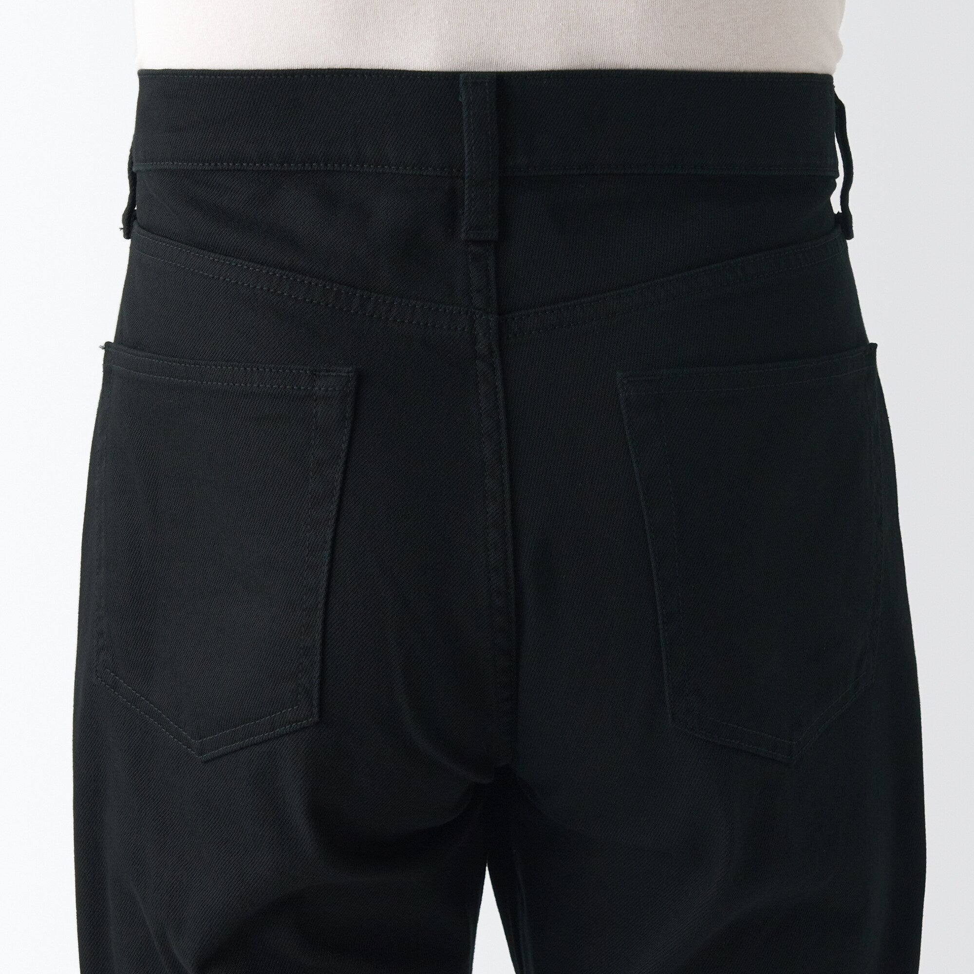 Men's Stretch Denim Slim Pants Black (L 32inch / 82cm)