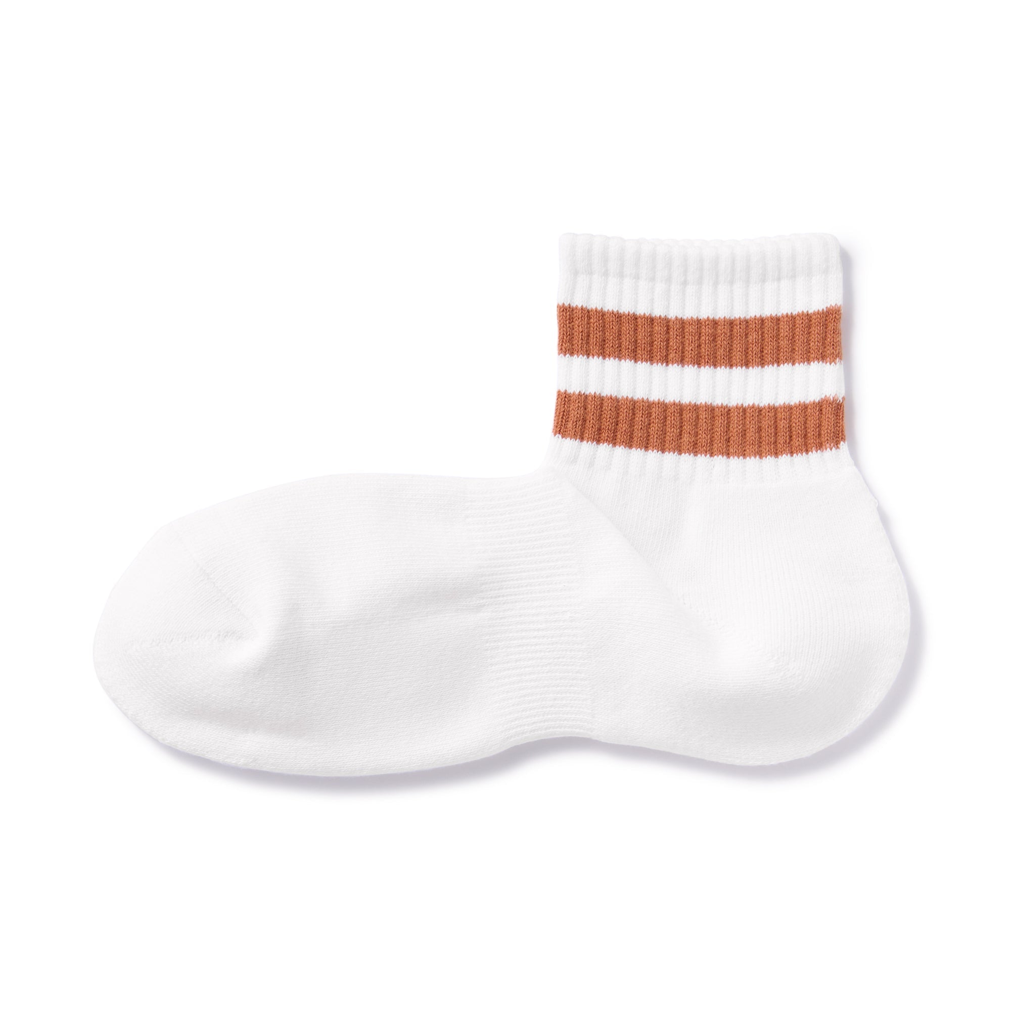 Right Angle Pile Striped Short Socks