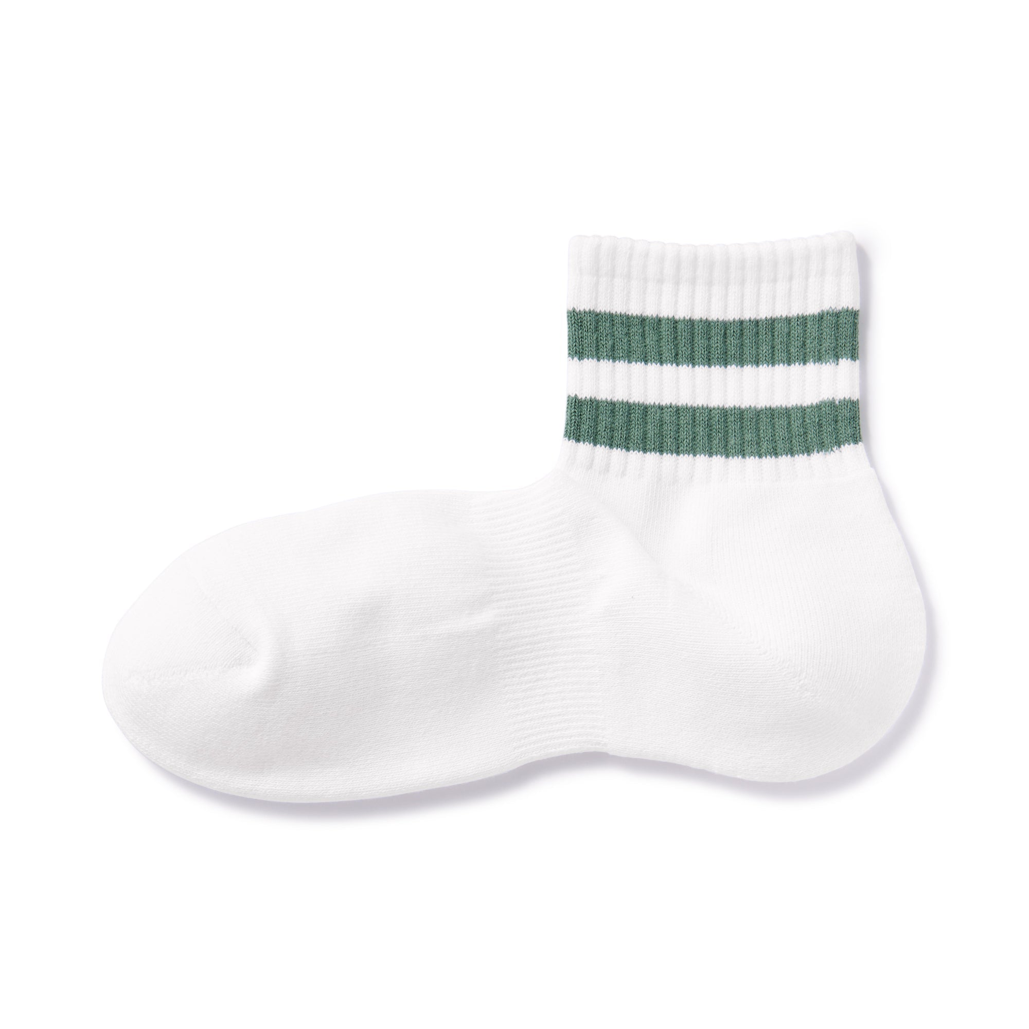Right Angle Pile Striped Short Socks