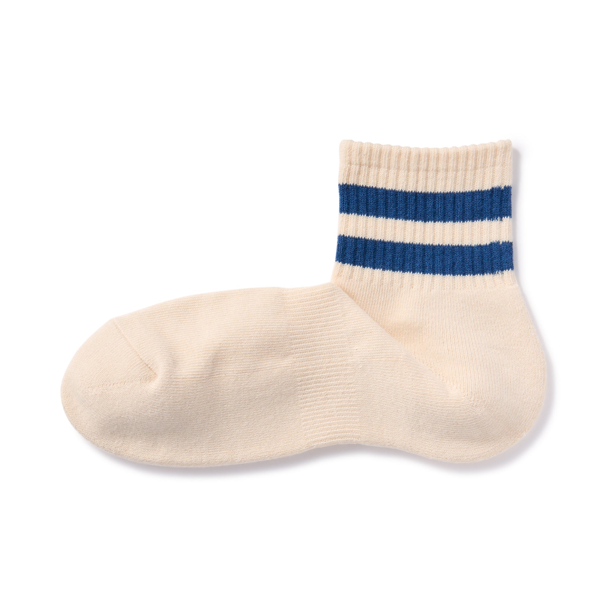 Right Angle Pile Striped Short Socks