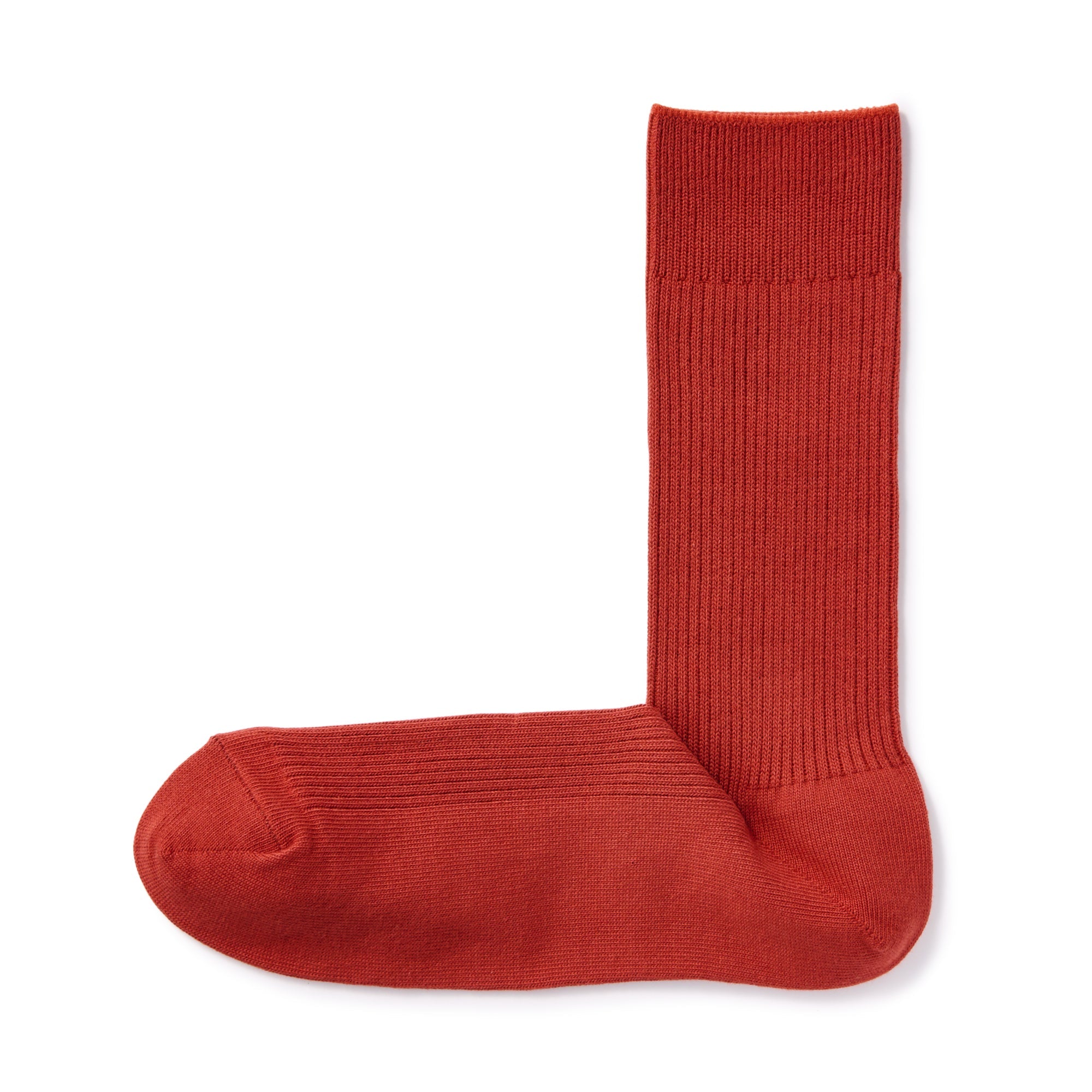 Right Angle Ribbed Long Socks