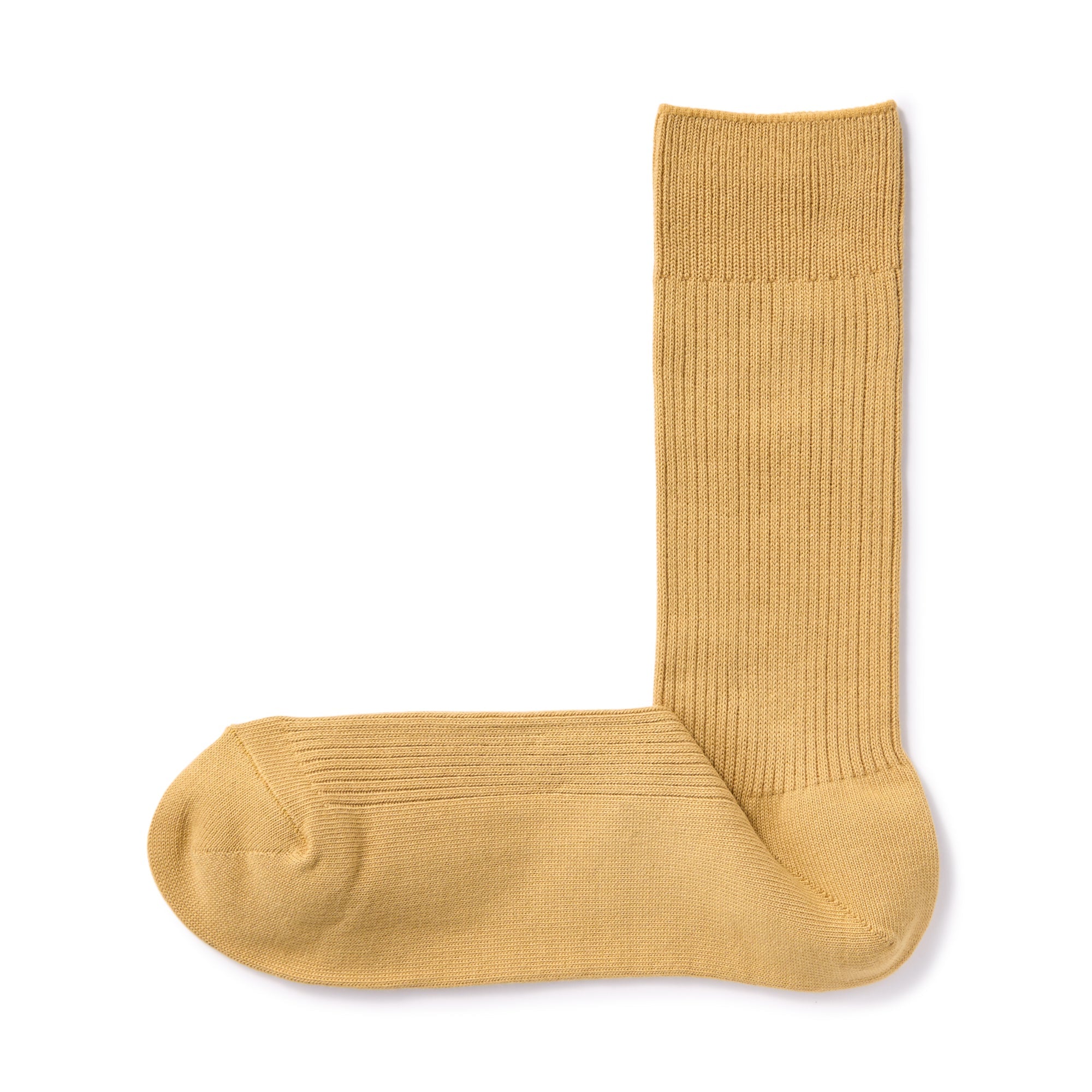 Right Angle Ribbed Long Socks