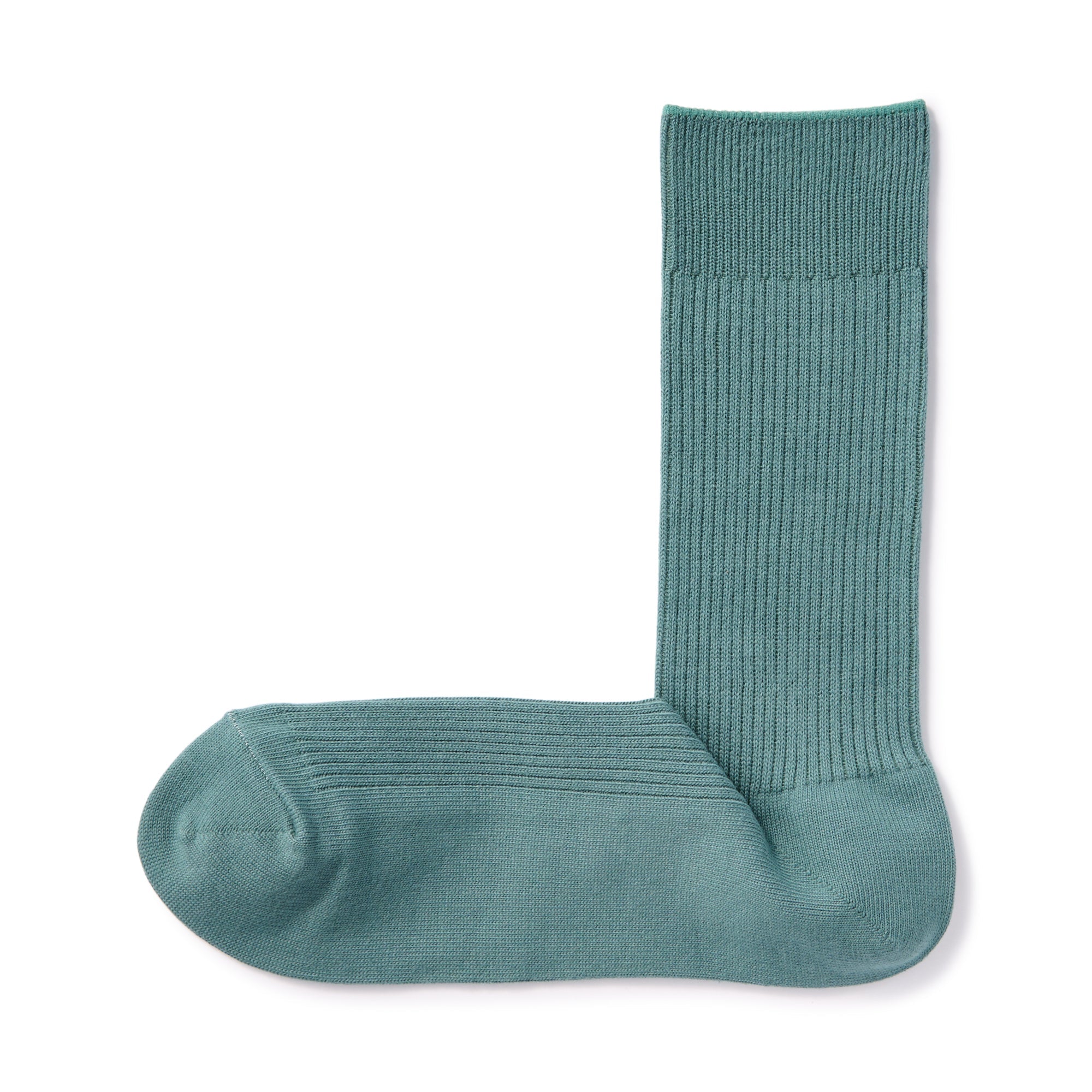 Right Angle Ribbed Long Socks