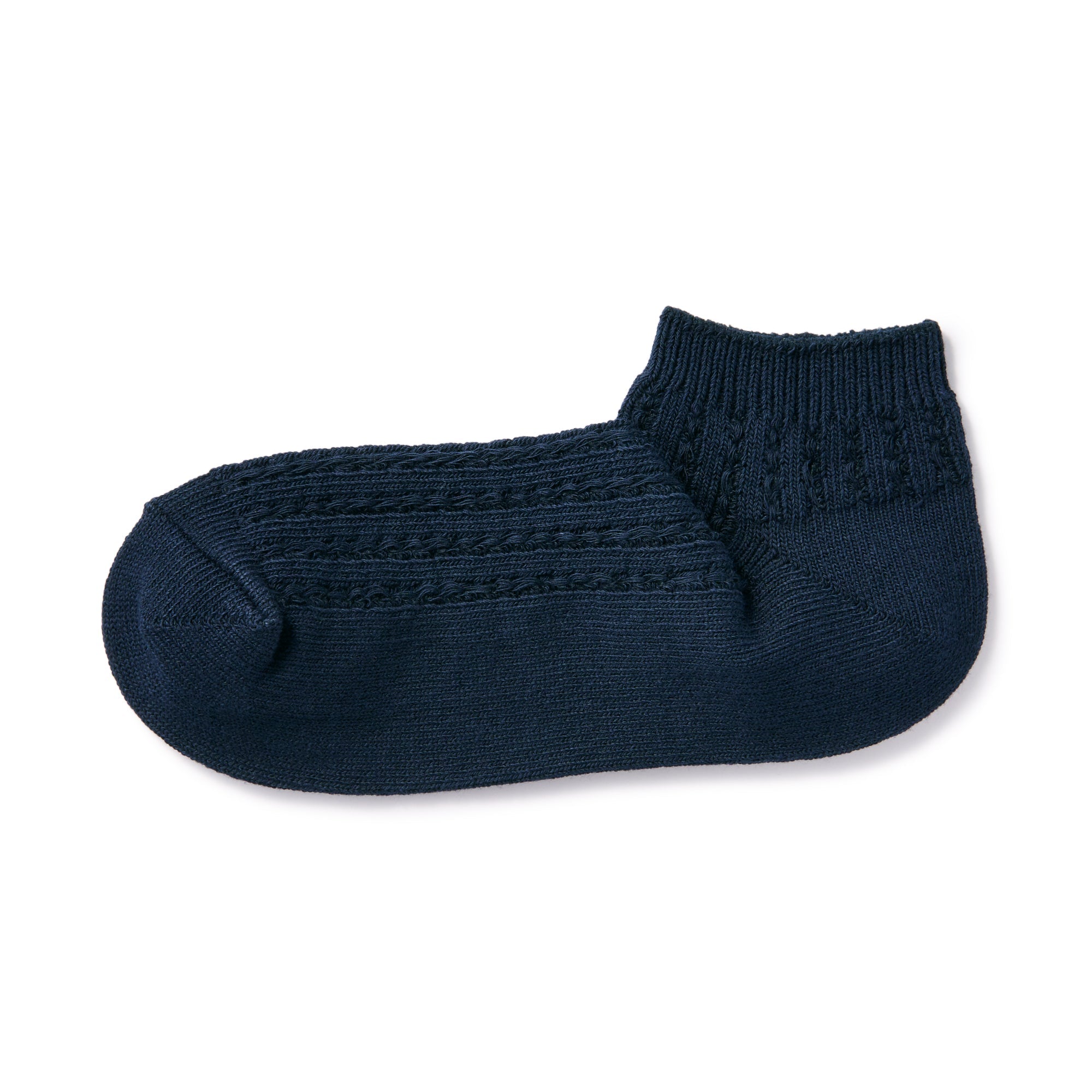 Right Angle Pattern Stitch Sneaker Socks