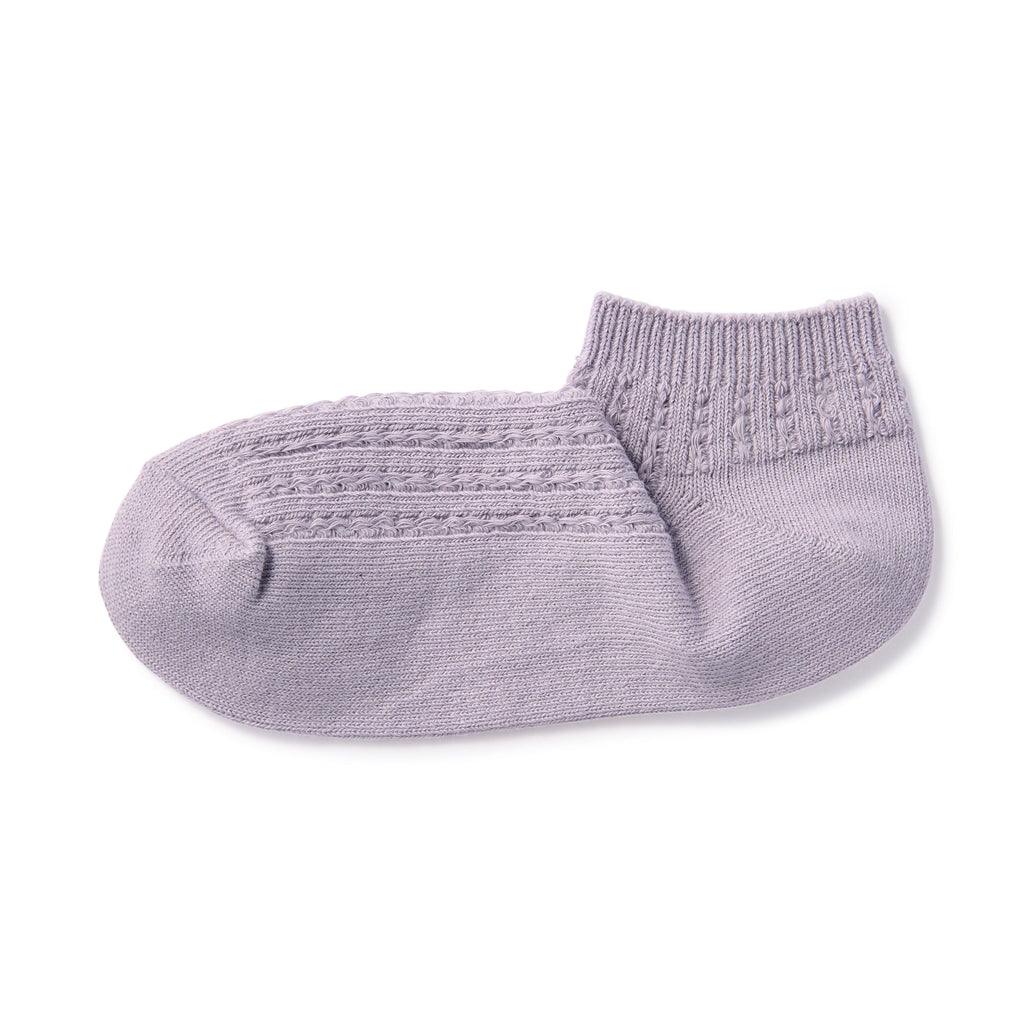 Right Angle Pattern Stitch Sneaker Socks