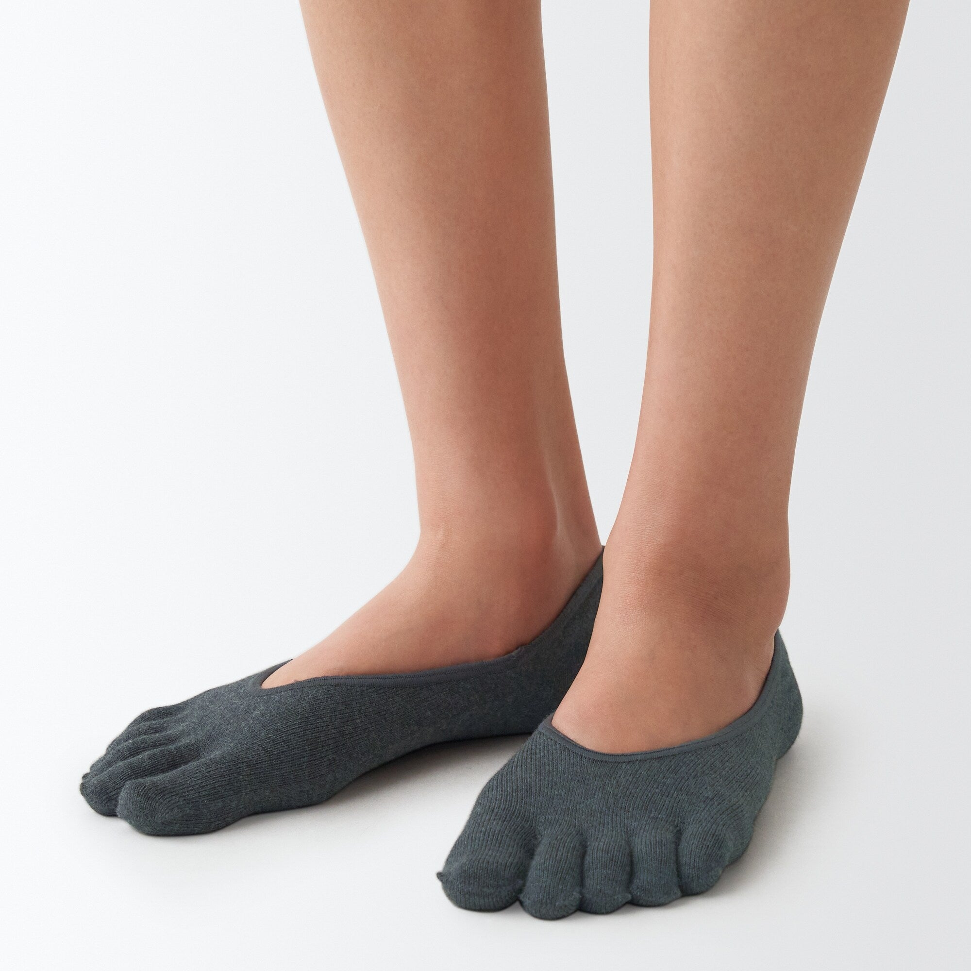Silicone Gripper No-show 5 Toe Socks