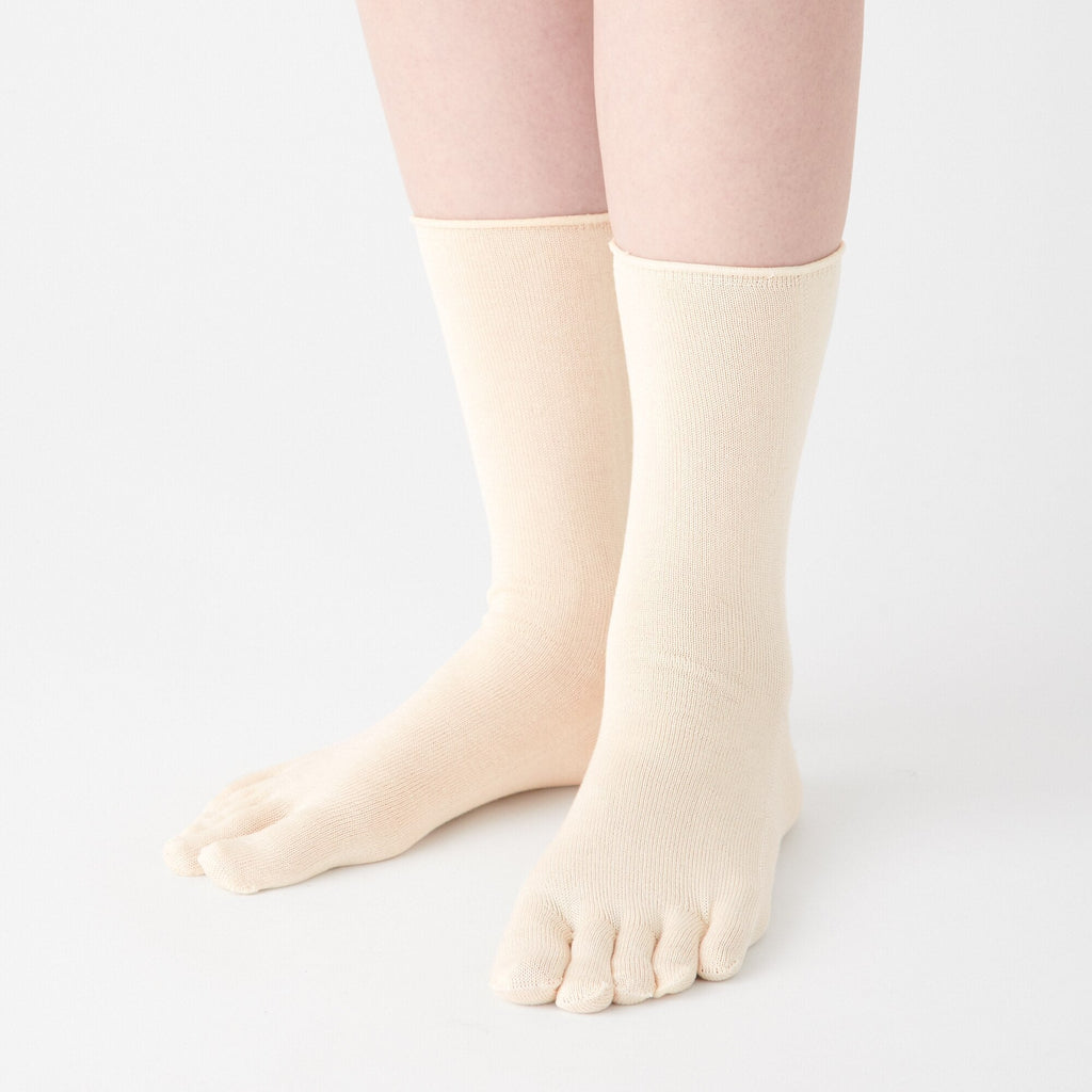 Right Angle Silk Blend 5-Toe Socks - 24.0cm US W7.5/M6
