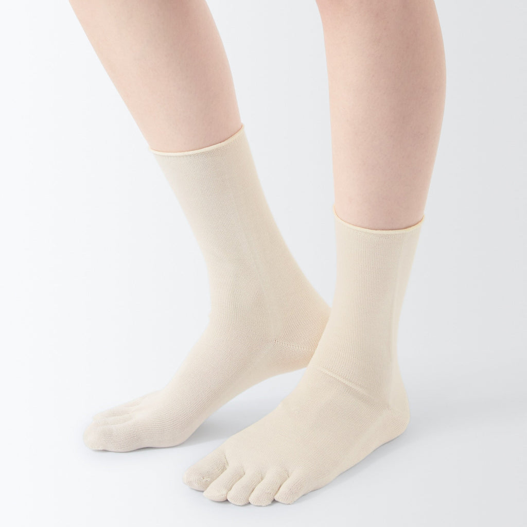 Right Angle Silk Blend 5-Toe Socks - 24.0cm US W7.5/M6