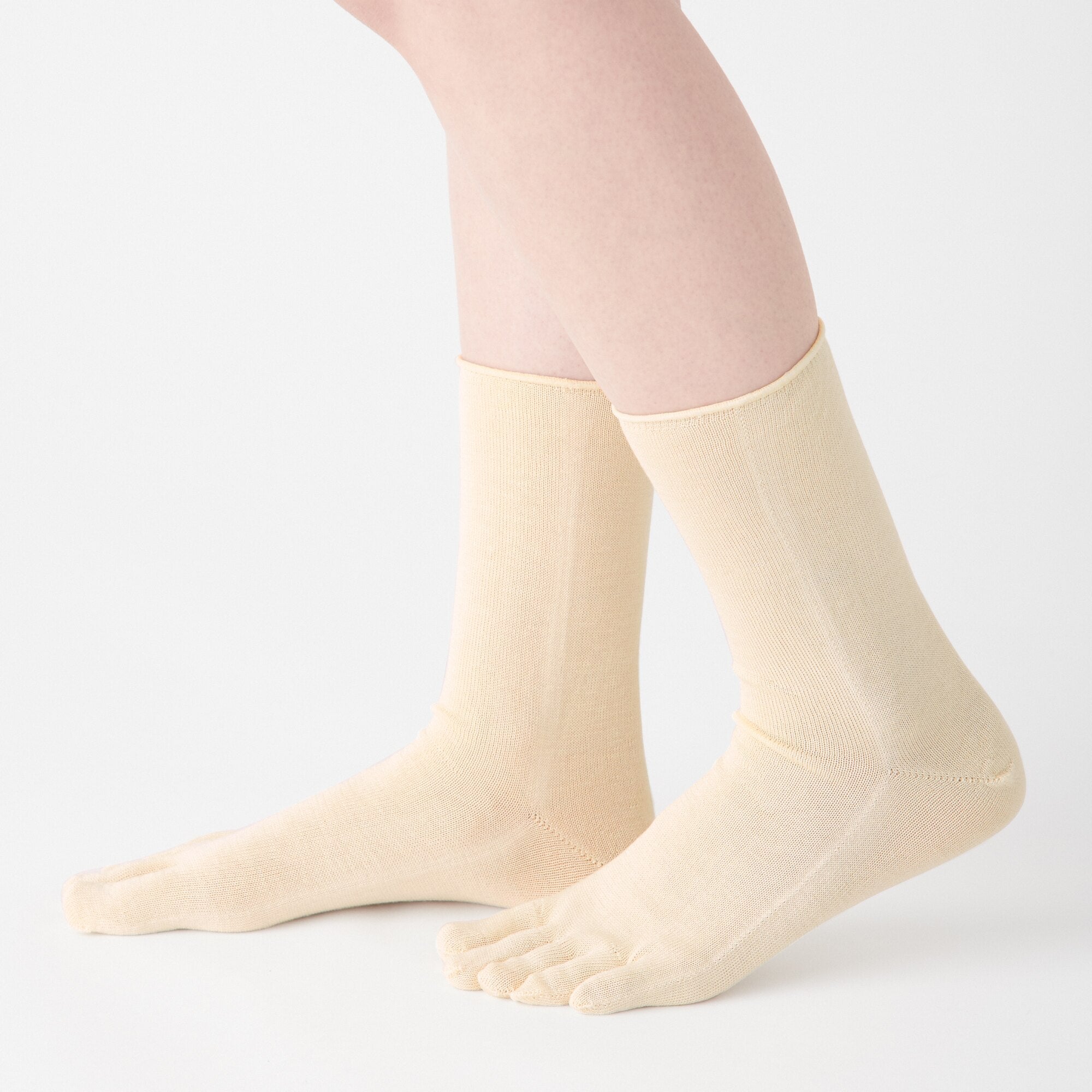 Right Angle Silk Blend 5-Toe Socks - 24.0cm US W7.5/M6