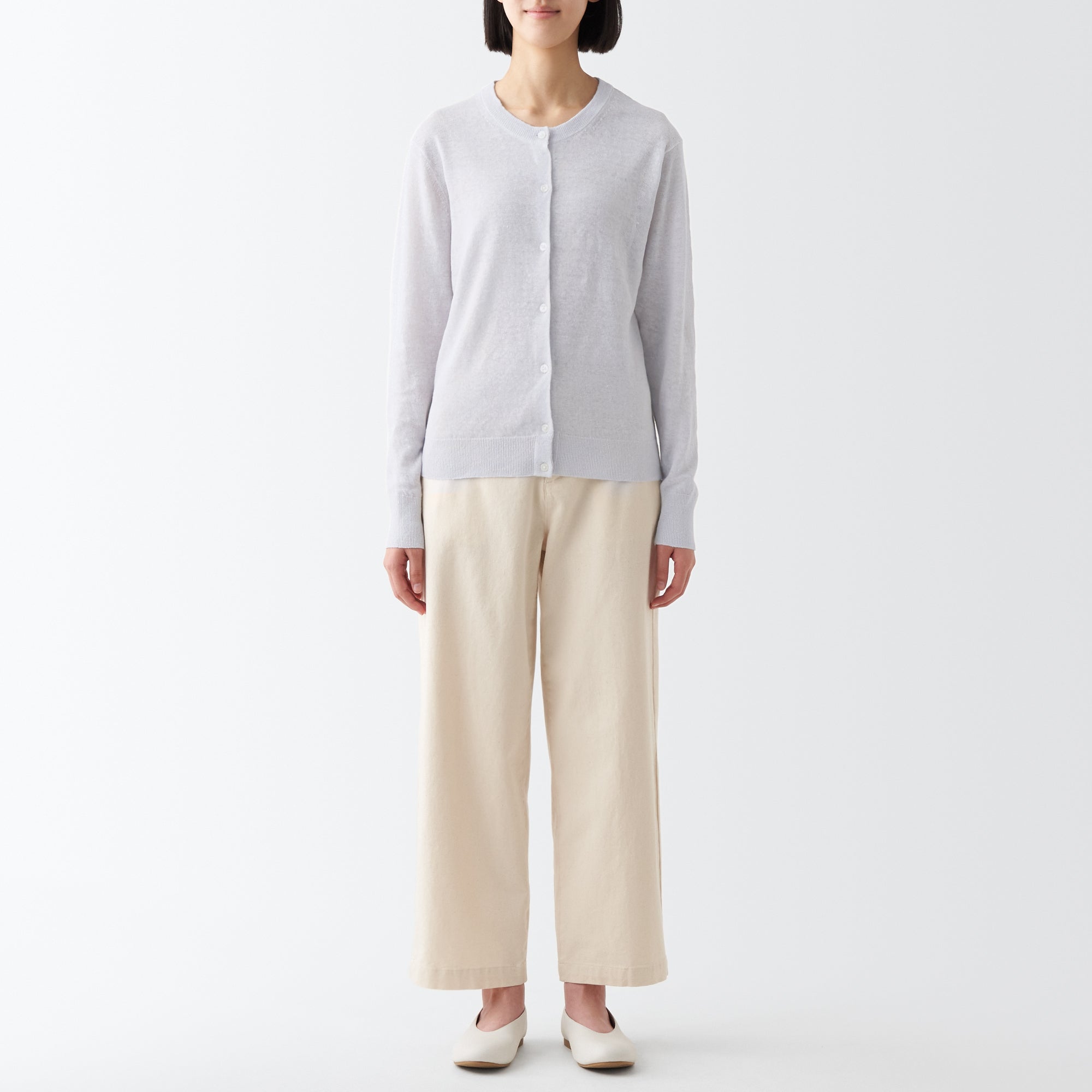 Women's Hemp Crew Neck Cardigan