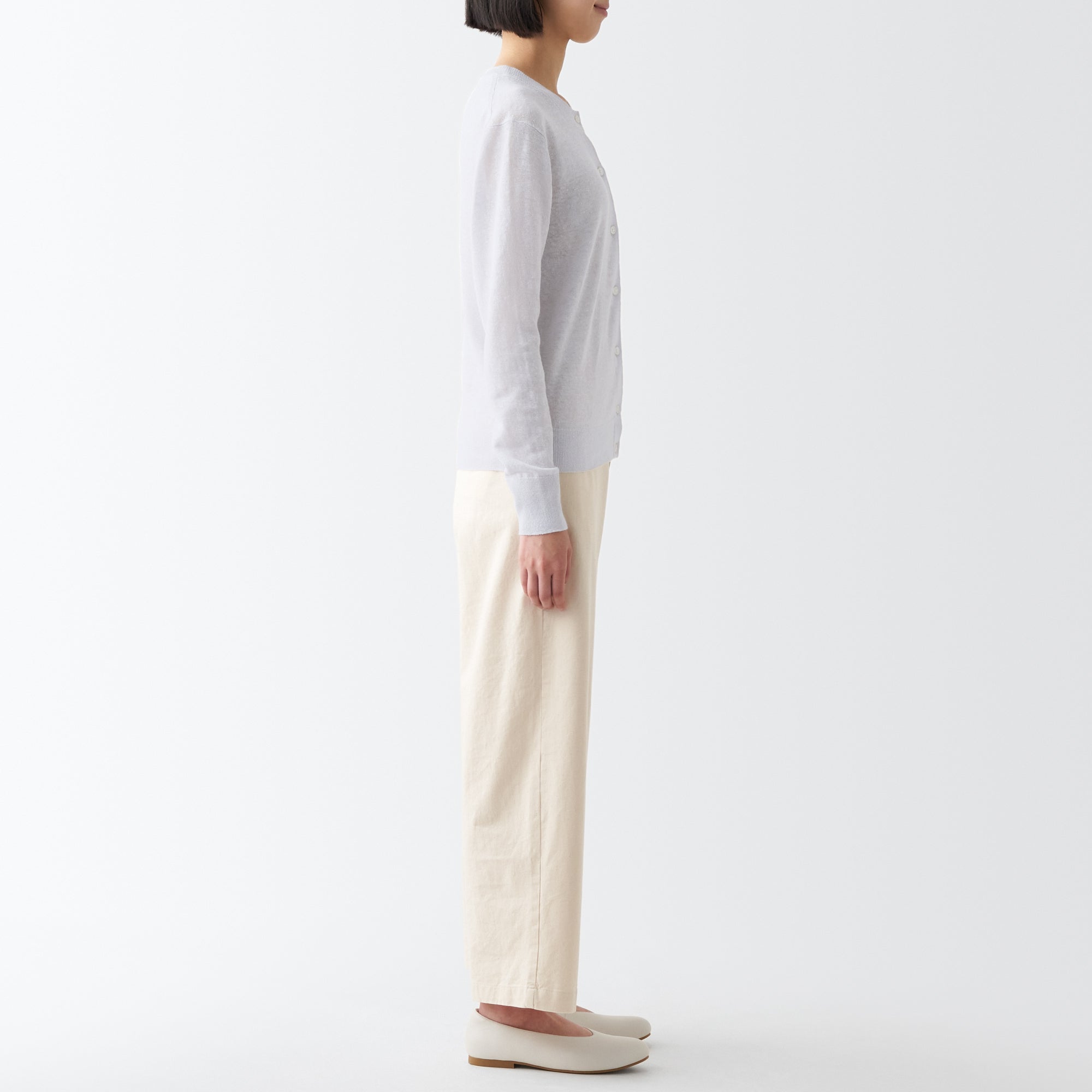 Women's Hemp Crew Neck Cardigan