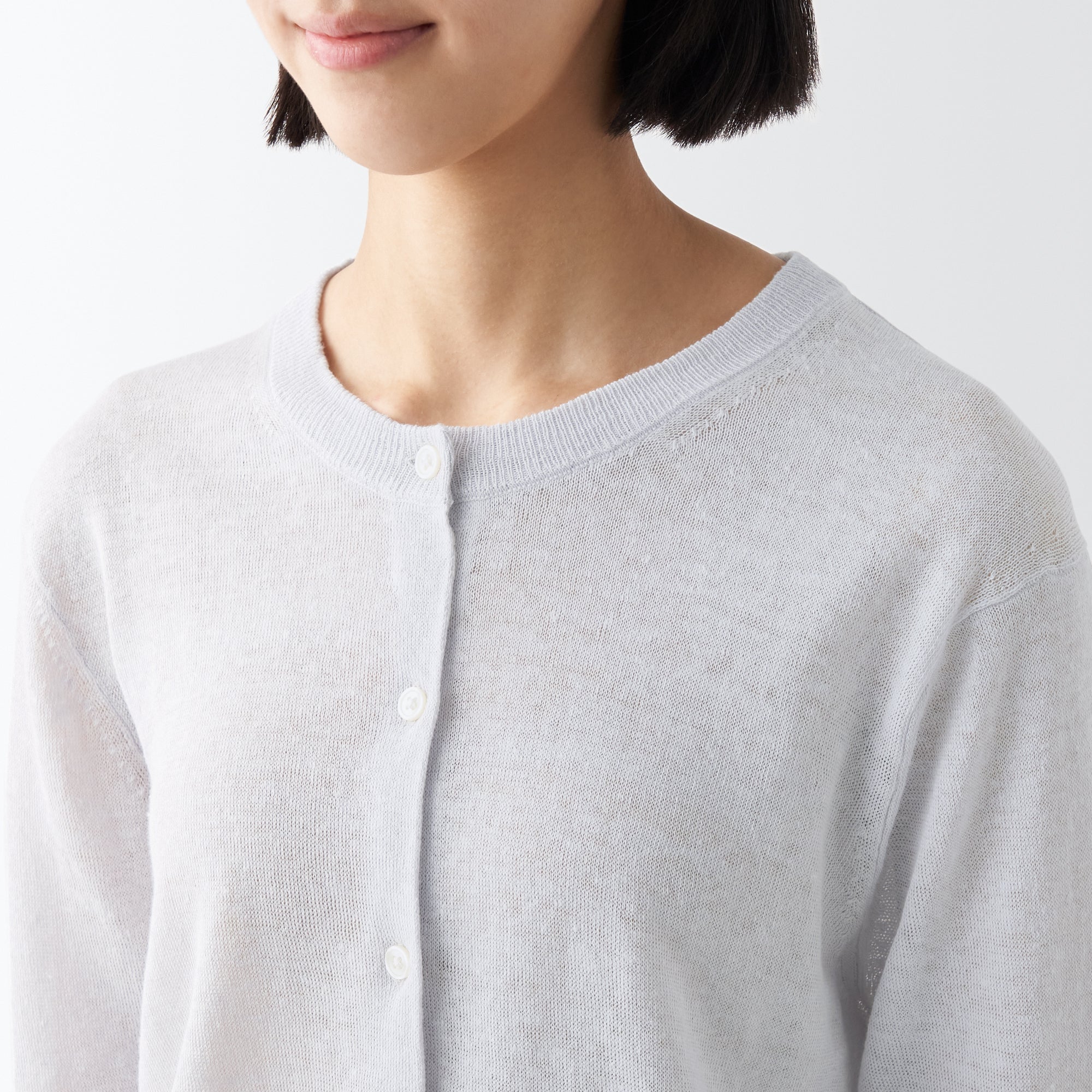 Women's Hemp Crew Neck Cardigan