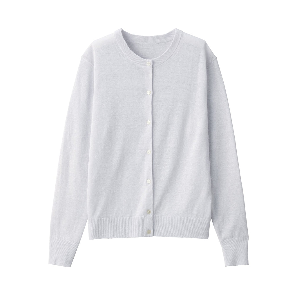 Women's Hemp Crew Neck Cardigan